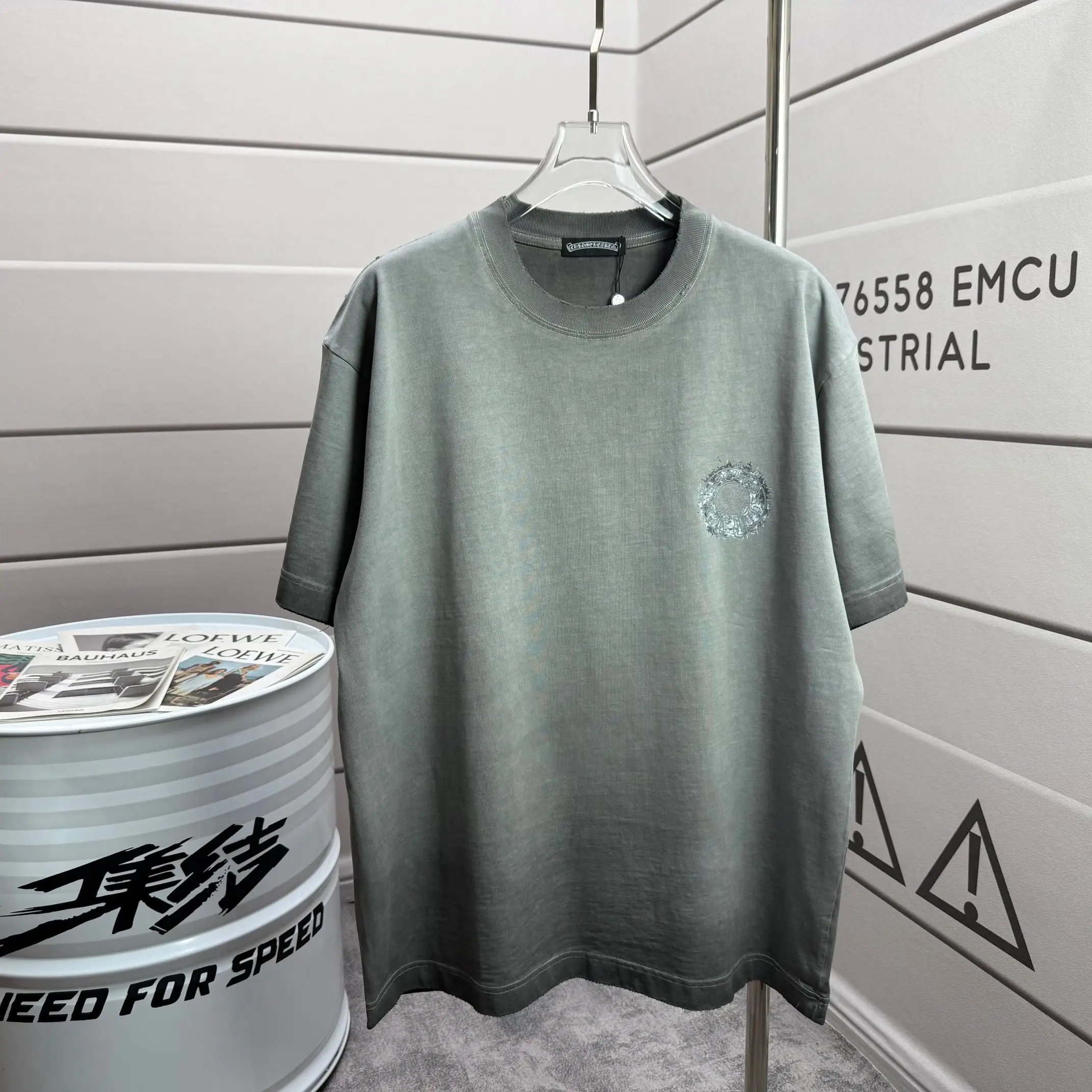 Logo Print Washed Cotton T-Shirt D15015119 — view 2