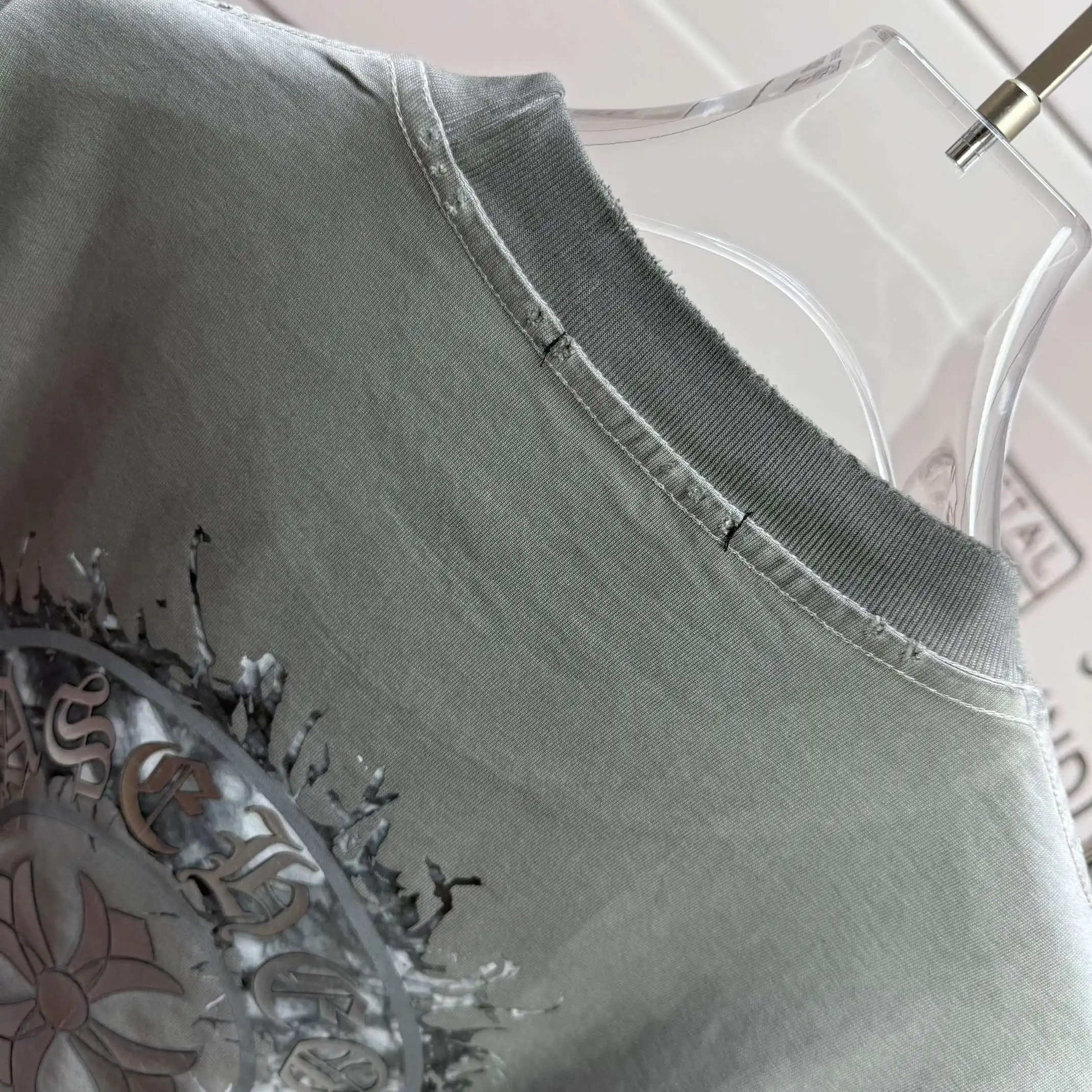 Logo Print Washed Cotton T-Shirt D15015119 — view 8