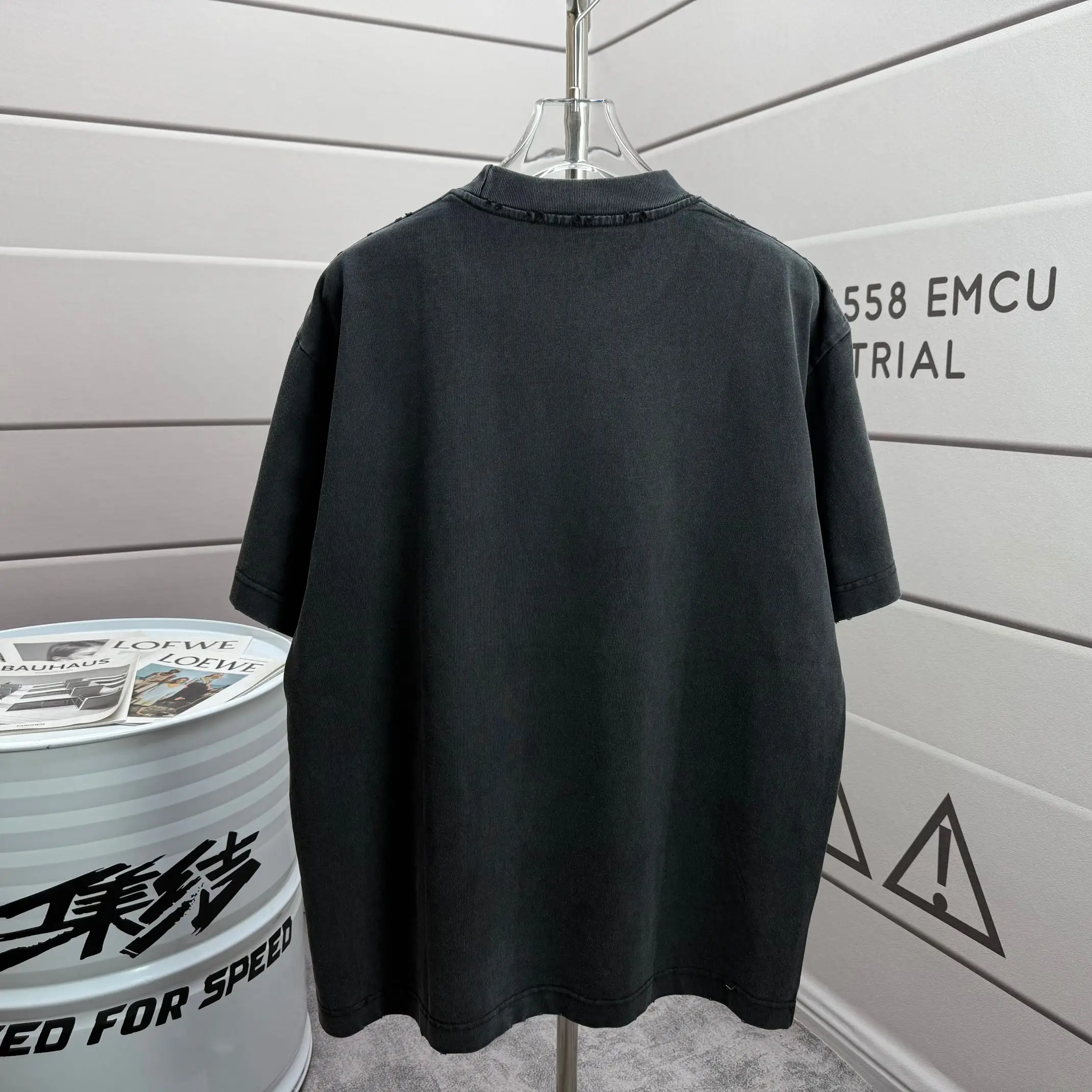 Logo-Print Washed Cotton T-Shirt D15015148 — view 2