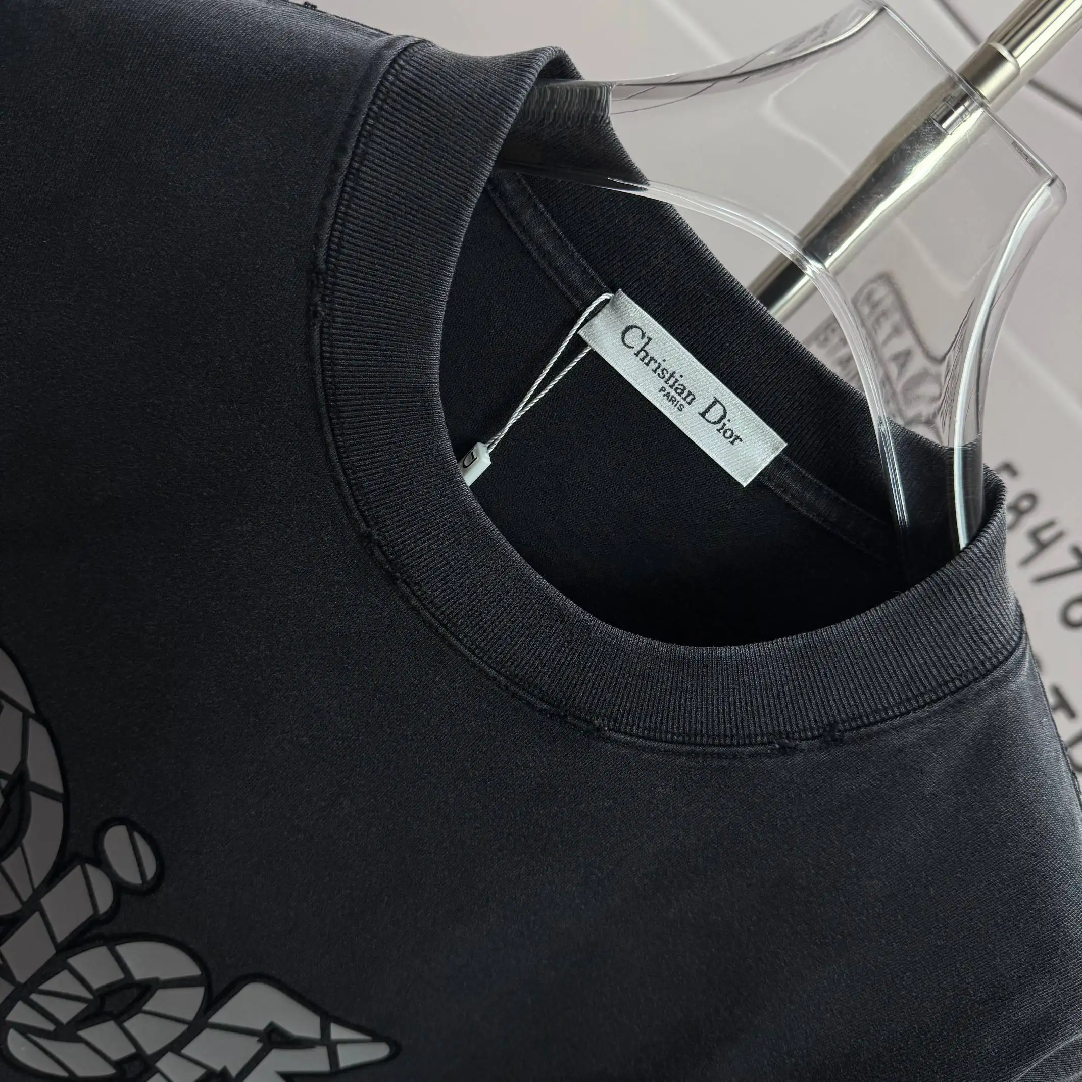 Logo-Print Washed Cotton T-Shirt D15015148 — view 3