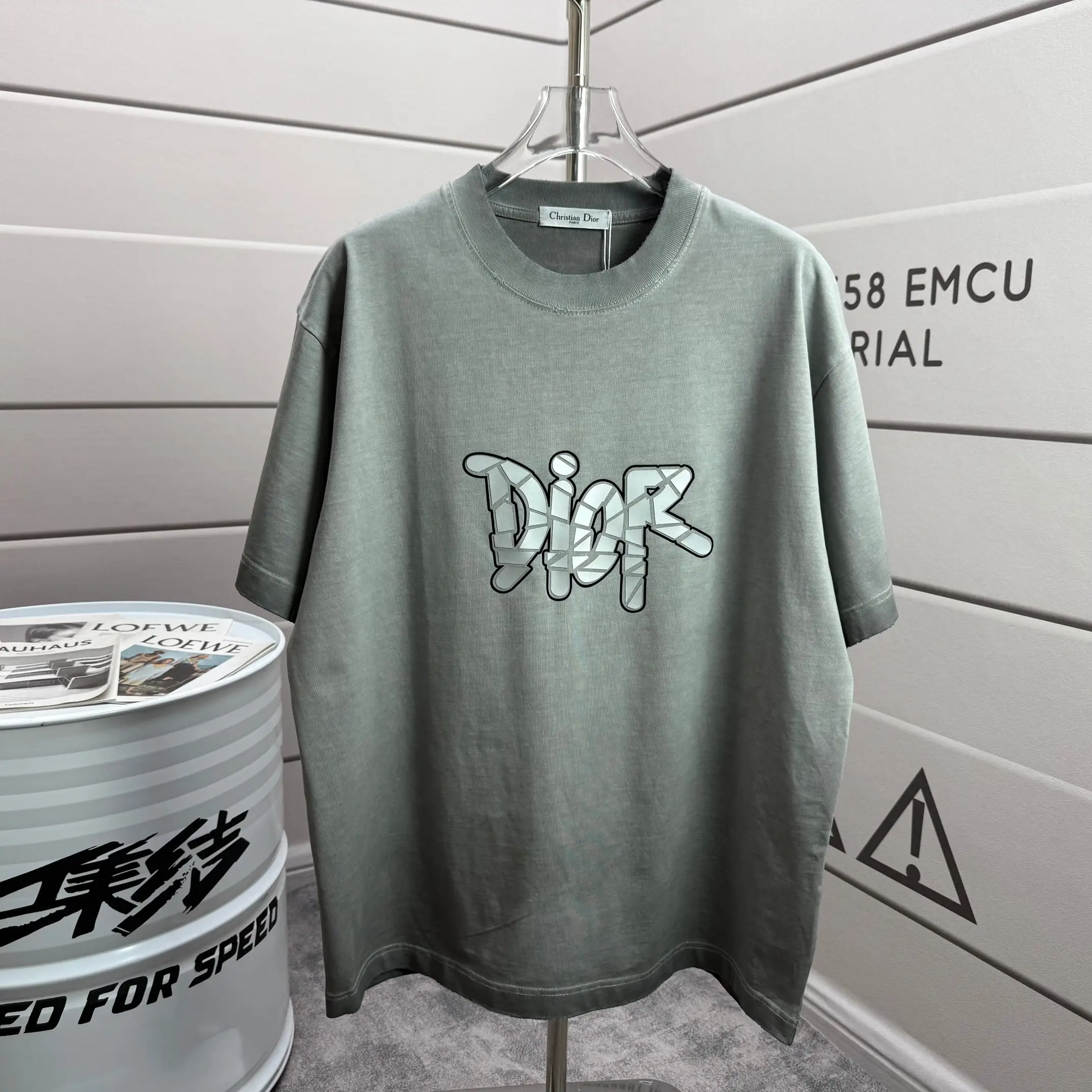 Logo Graphic Washed Cotton T-Shirt D15015149