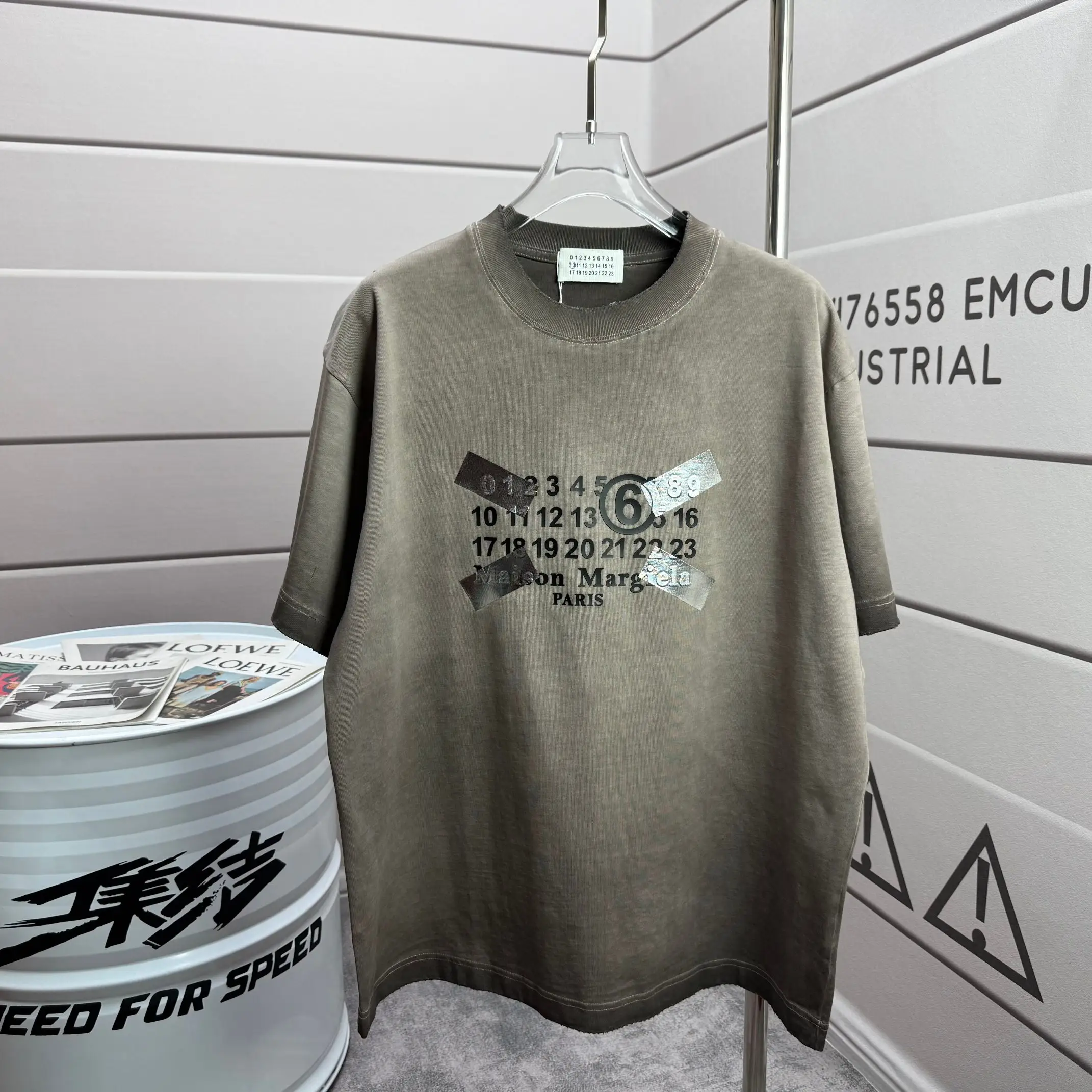 MM6 Maison Margiela Logo Print Washed Cotton T-Shirt D15015103