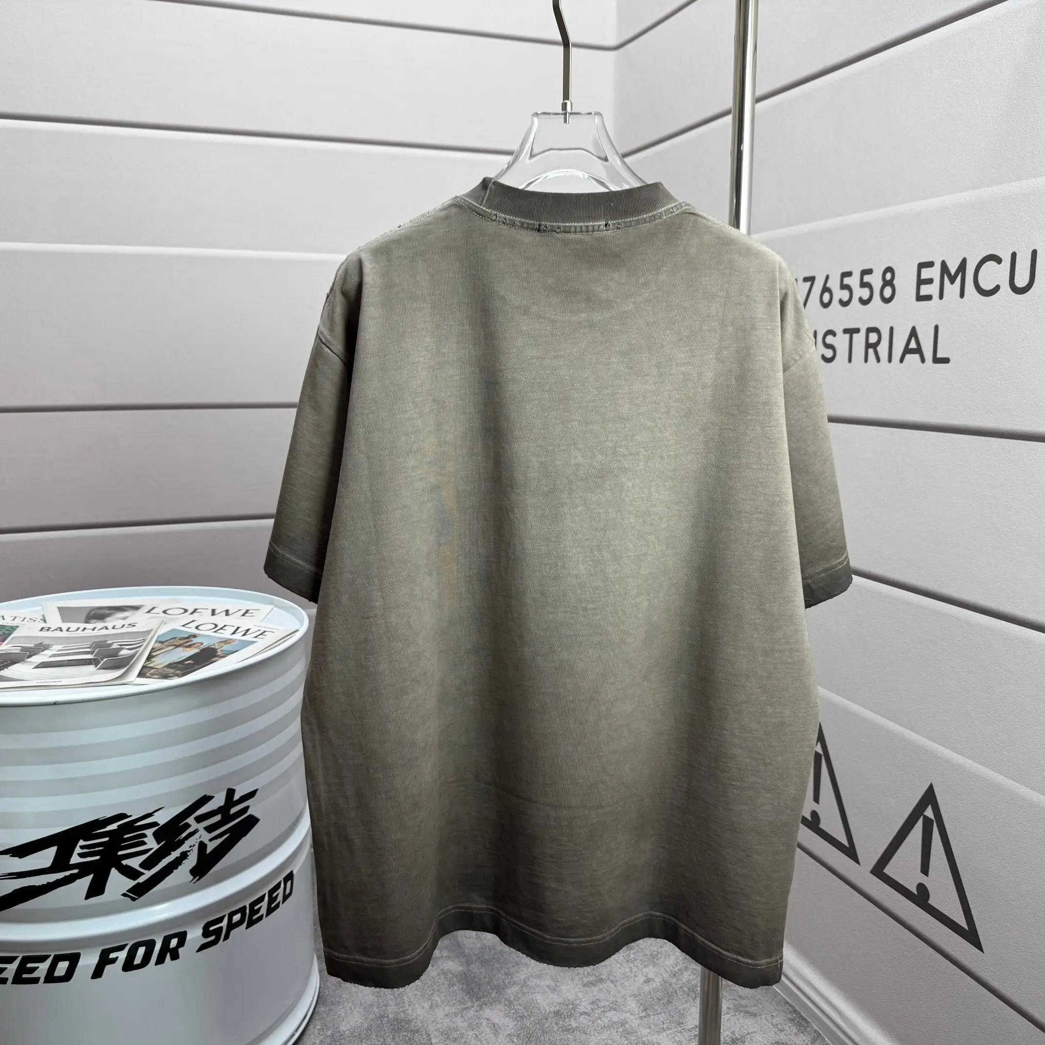 MM6 Maison Margiela Logo Print Washed Cotton T-Shirt D15015103 — view 2