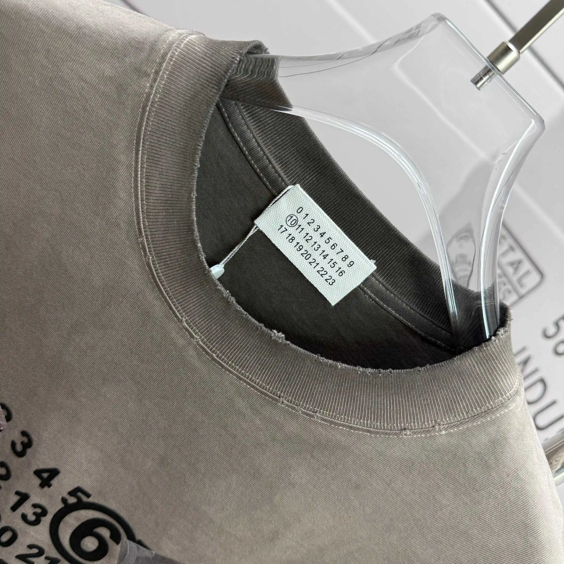 MM6 Maison Margiela Logo Print Washed Cotton T-Shirt D15015103 — view 3