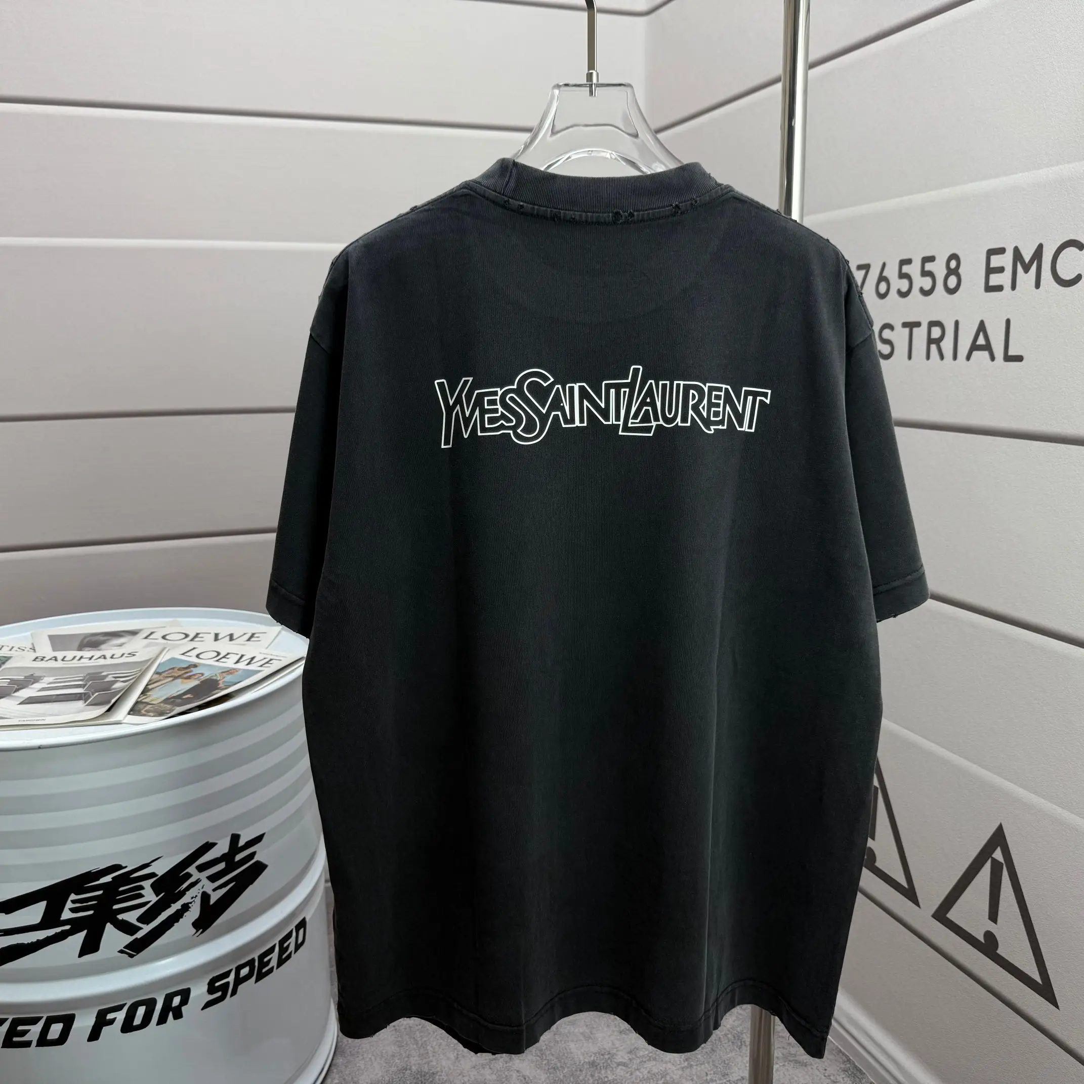 Logo Print Washed Cotton T-Shirt D15012123
