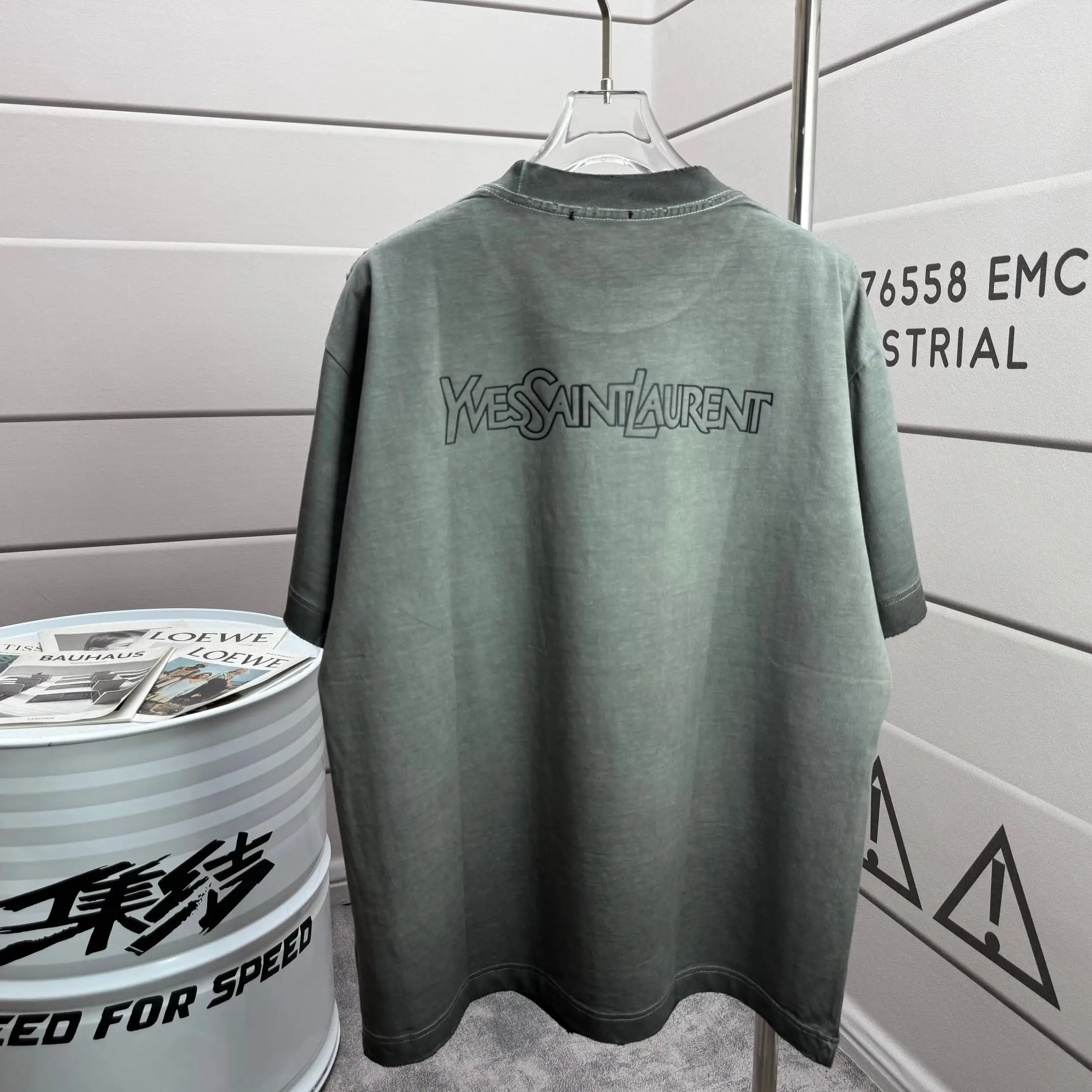 Logo-Print Distressed Cotton-Jersey T-Shirt D15012124