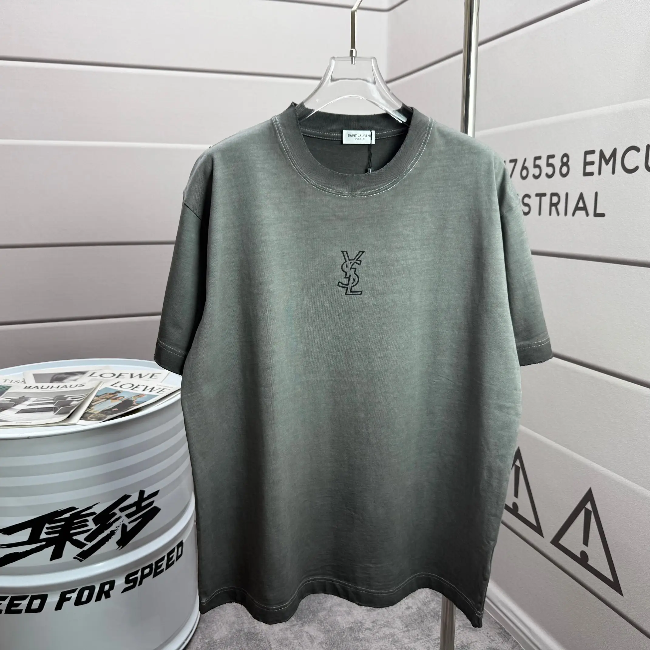 Logo-Print Distressed Cotton-Jersey T-Shirt D15012124 — view 2