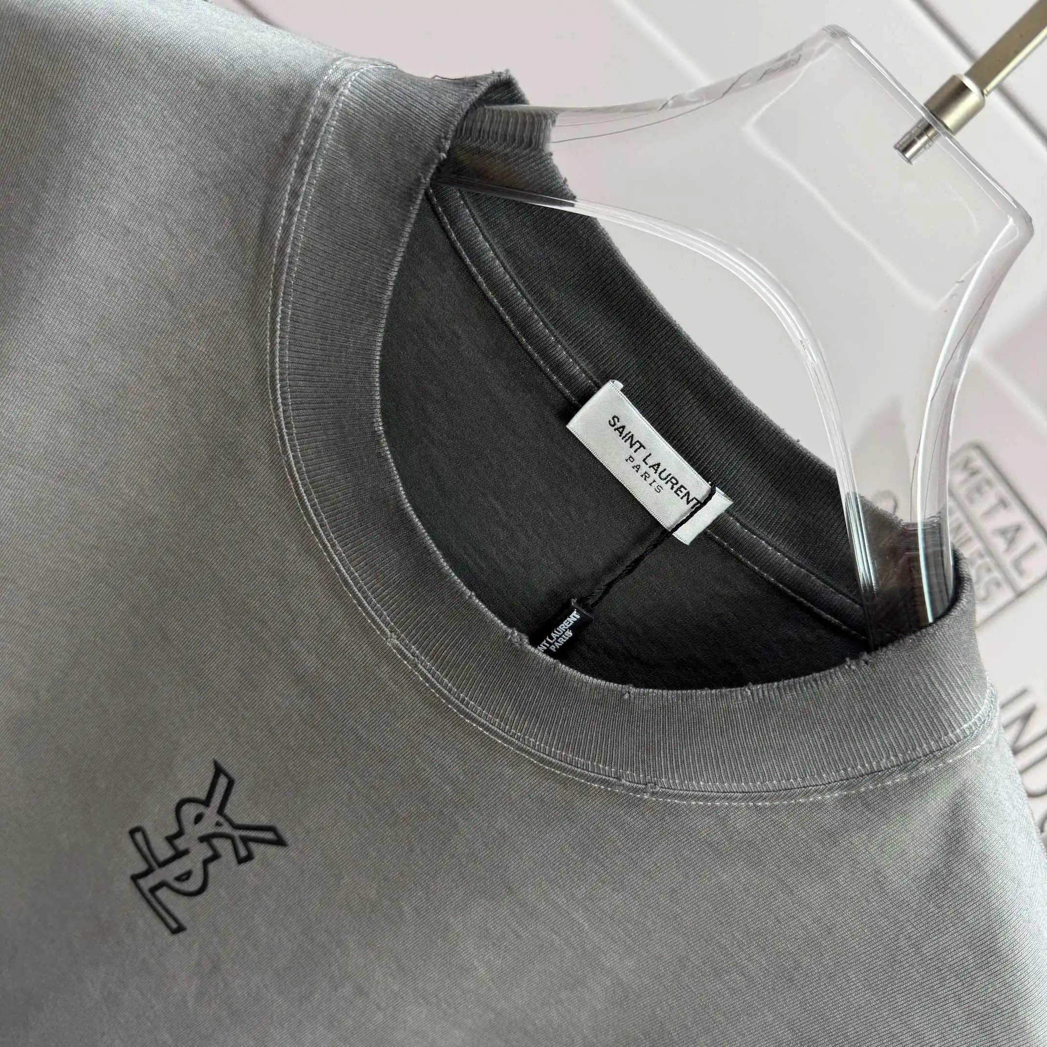 Logo-Print Distressed Cotton-Jersey T-Shirt D15012124 — view 3