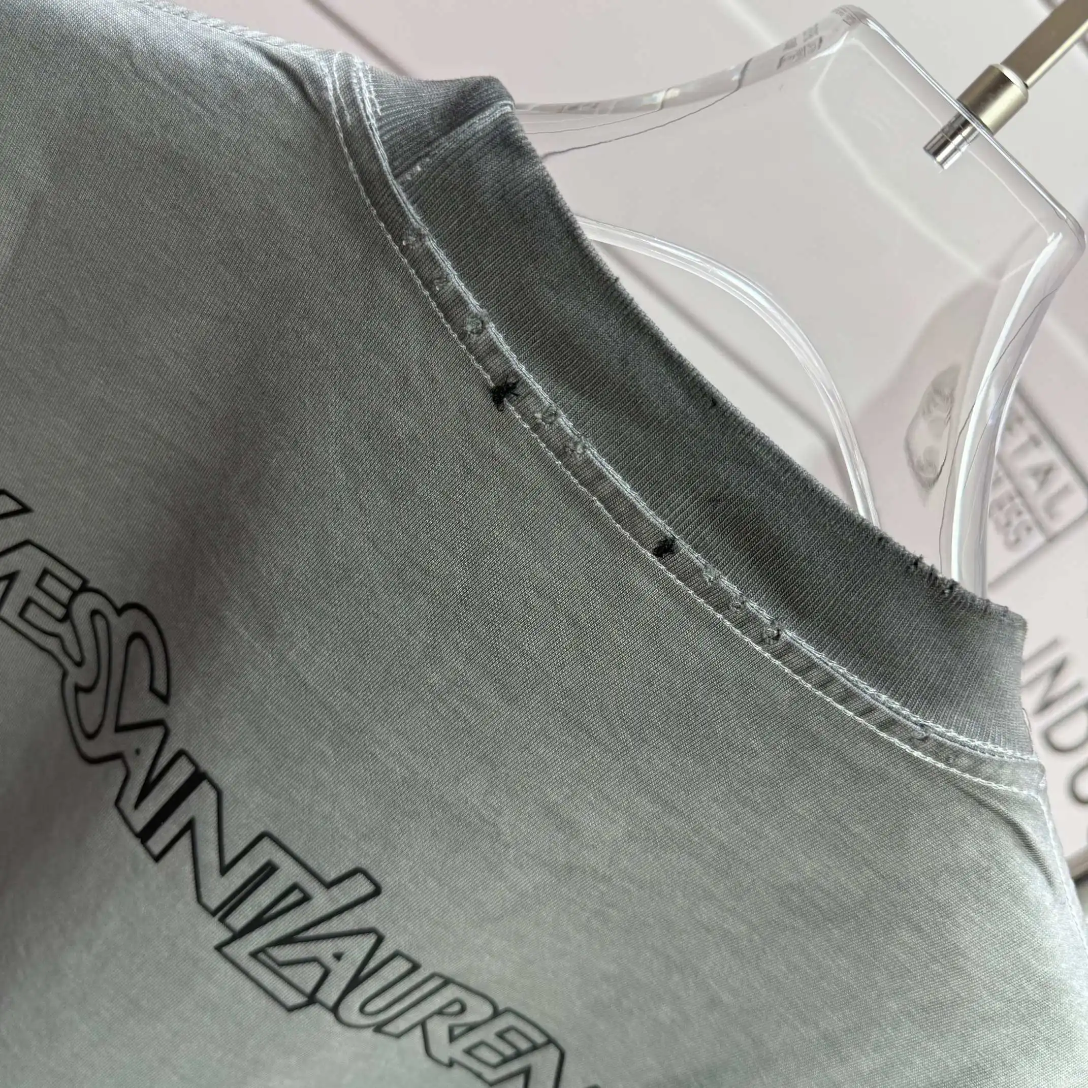 Logo-Print Distressed Cotton-Jersey T-Shirt D15012124 — view 8