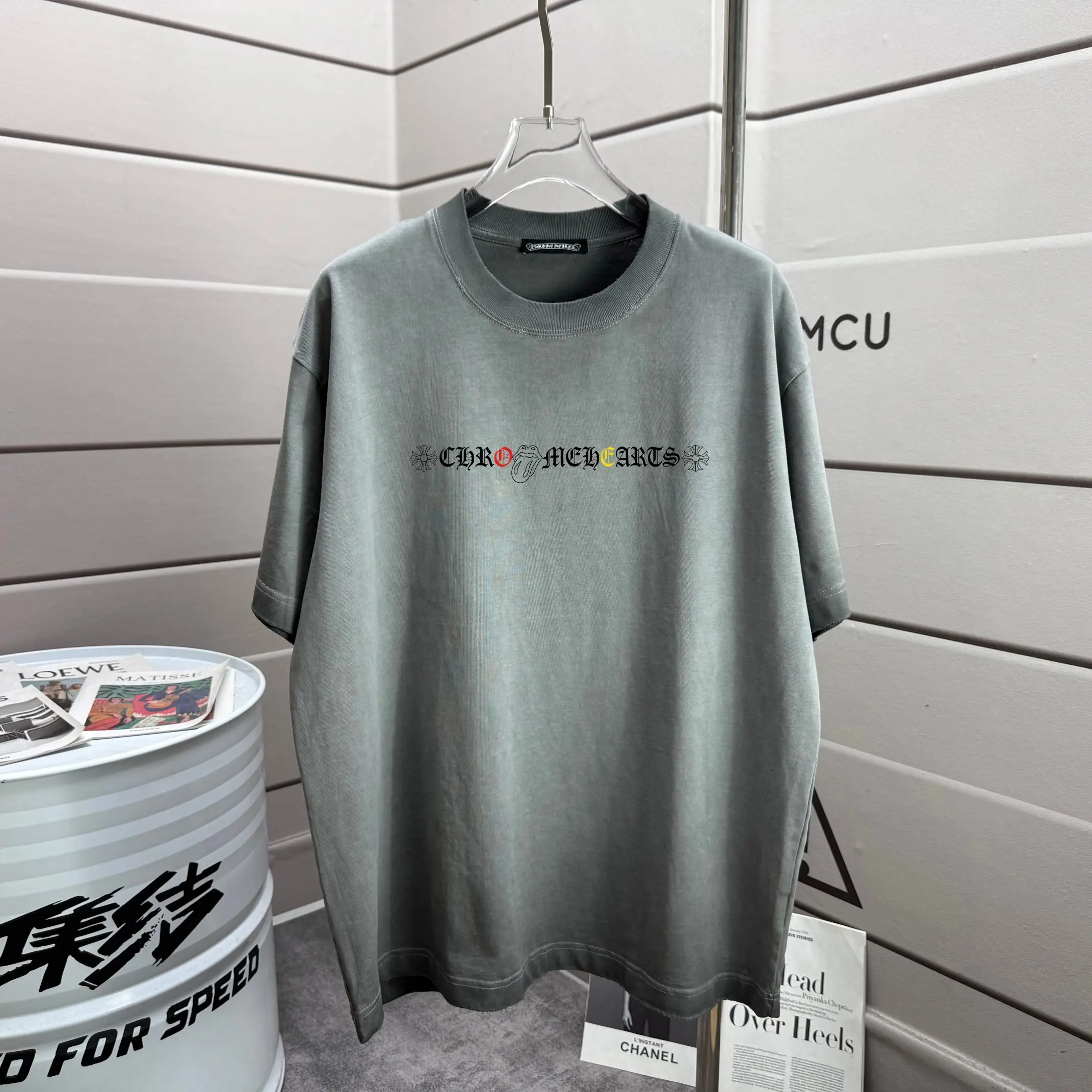 Distressed Graphic Print Cotton T-Shirt D16012858 — view 2