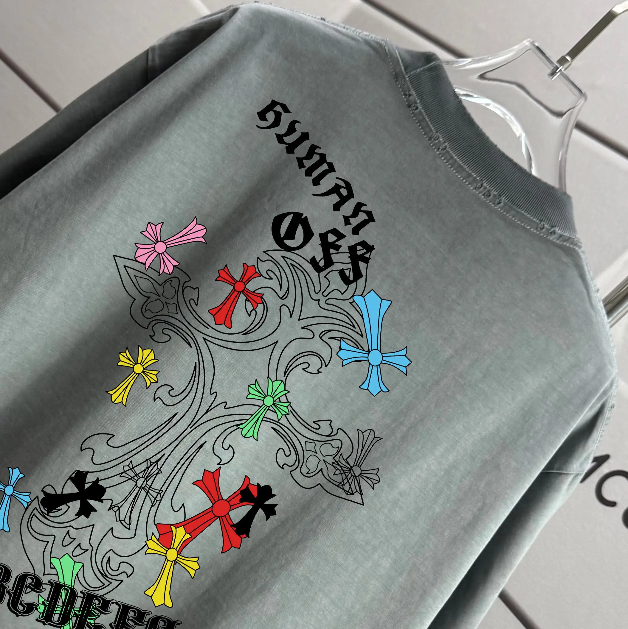 Distressed Graphic Print Cotton T-Shirt D16012858 — view 3