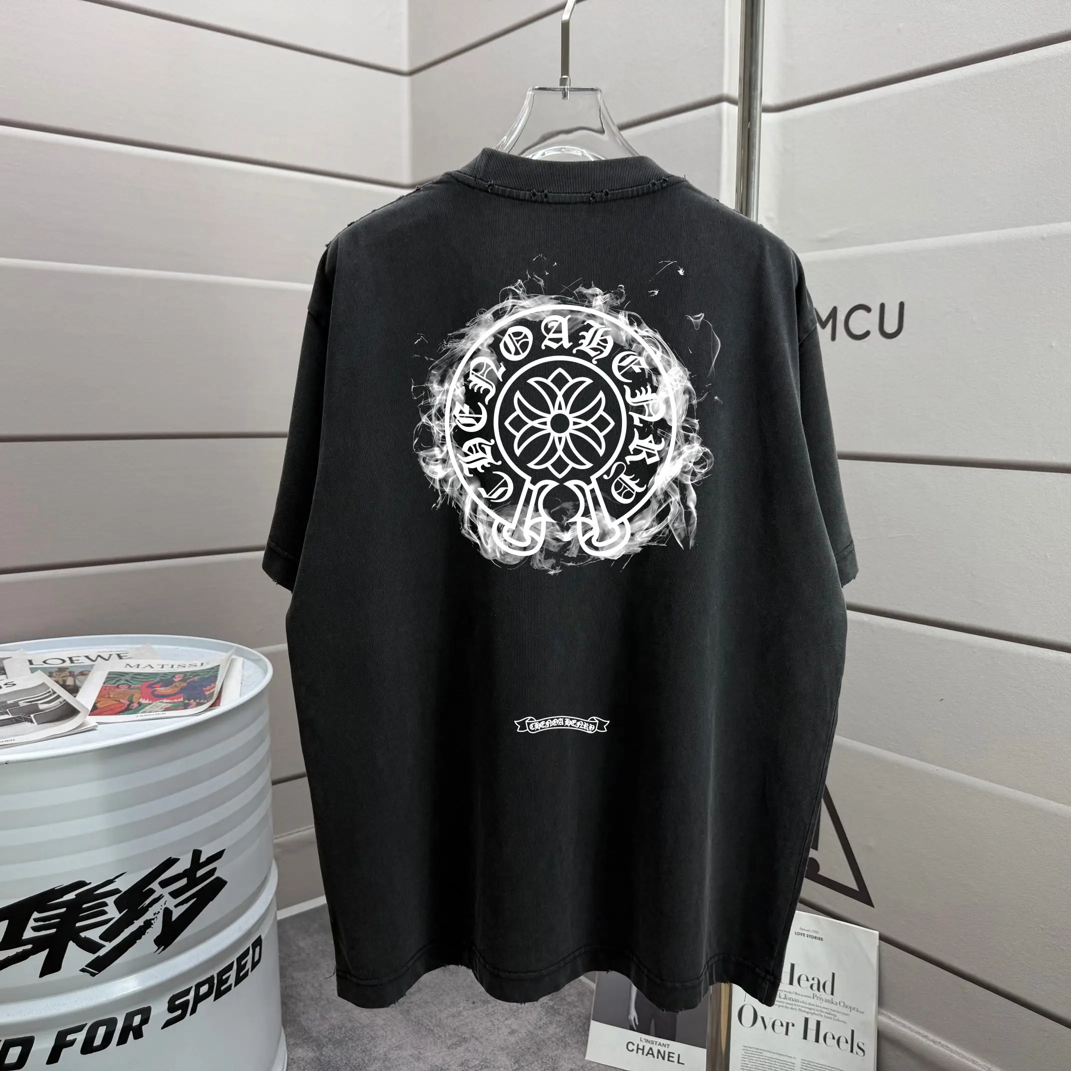 Logo Print Washed Cotton T-Shirt D16012861