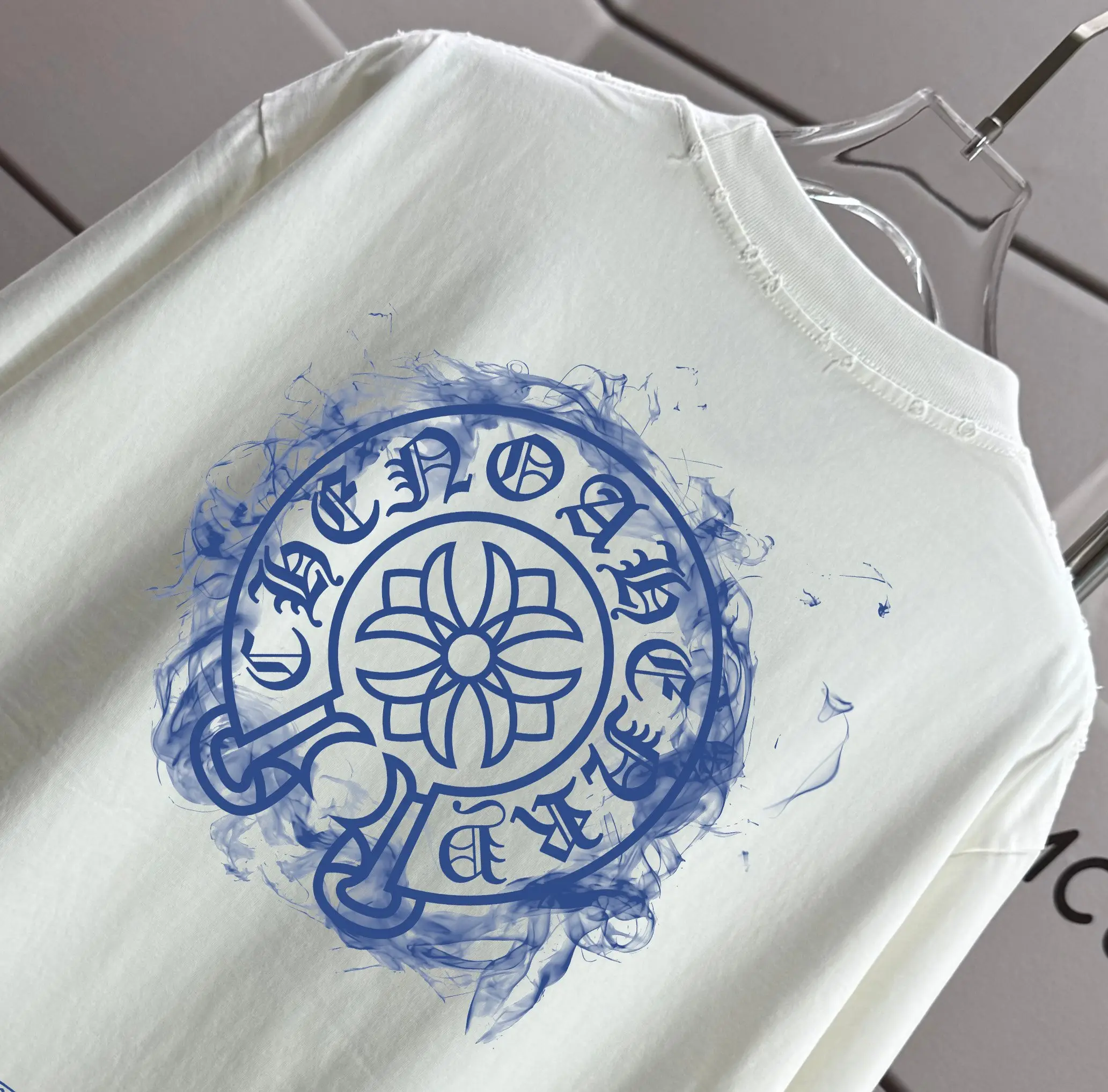 Logo Graphic Distressed Cotton T-Shirt D16012860 — view 3