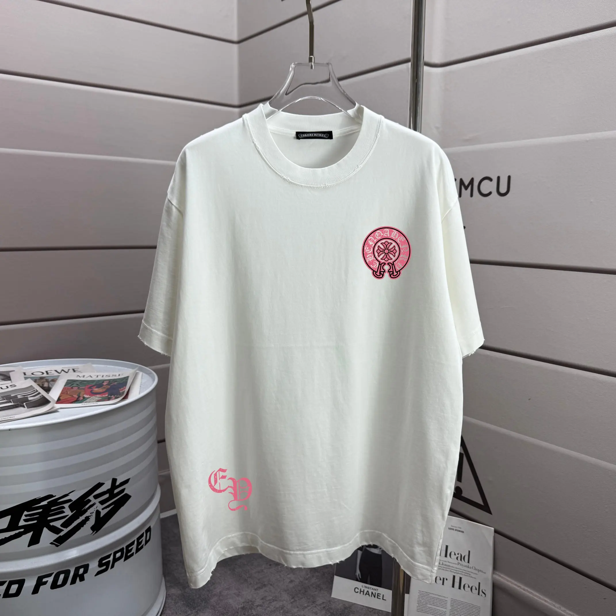 Distressed Logo Print Cotton T-Shirt D16012848 — view 2