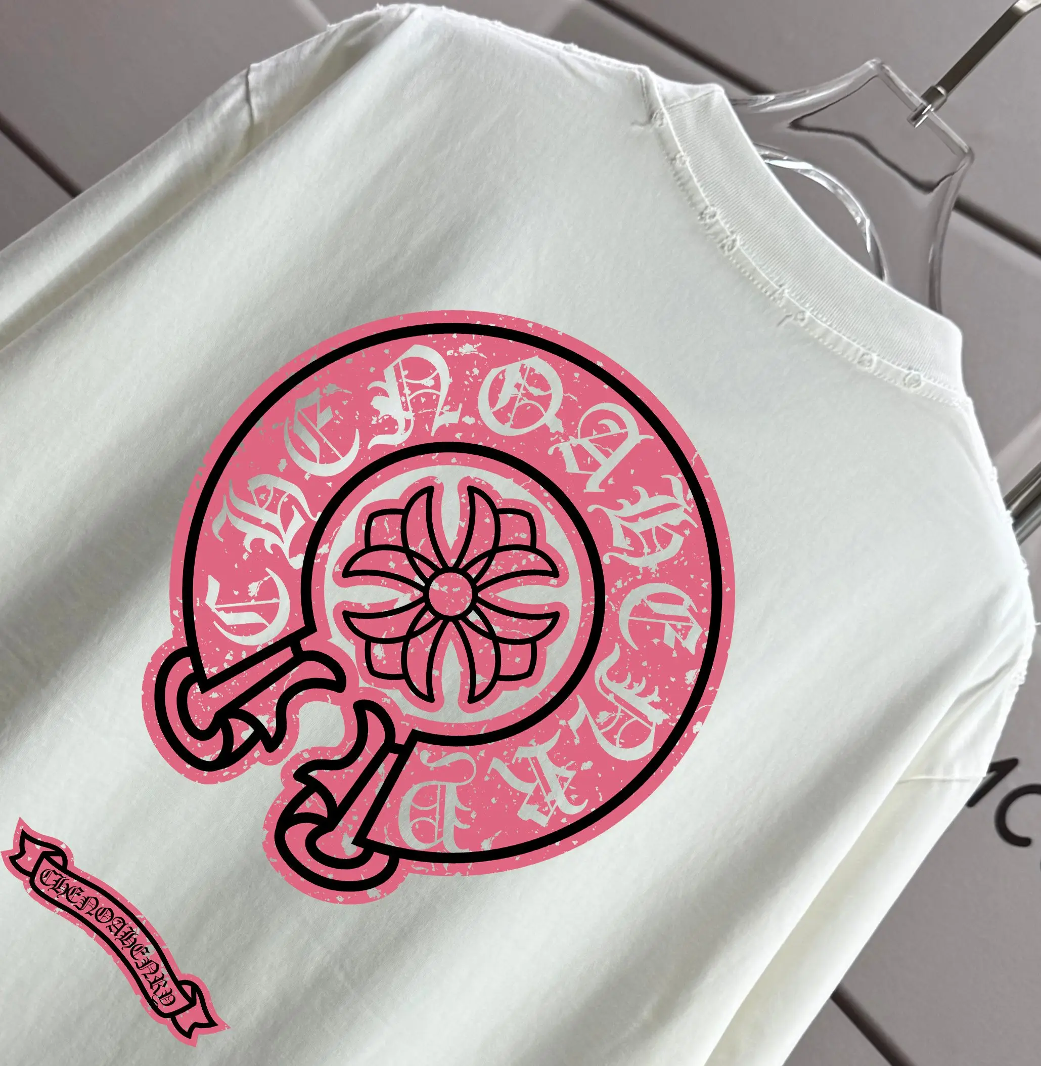Distressed Logo Print Cotton T-Shirt D16012848 — view 3