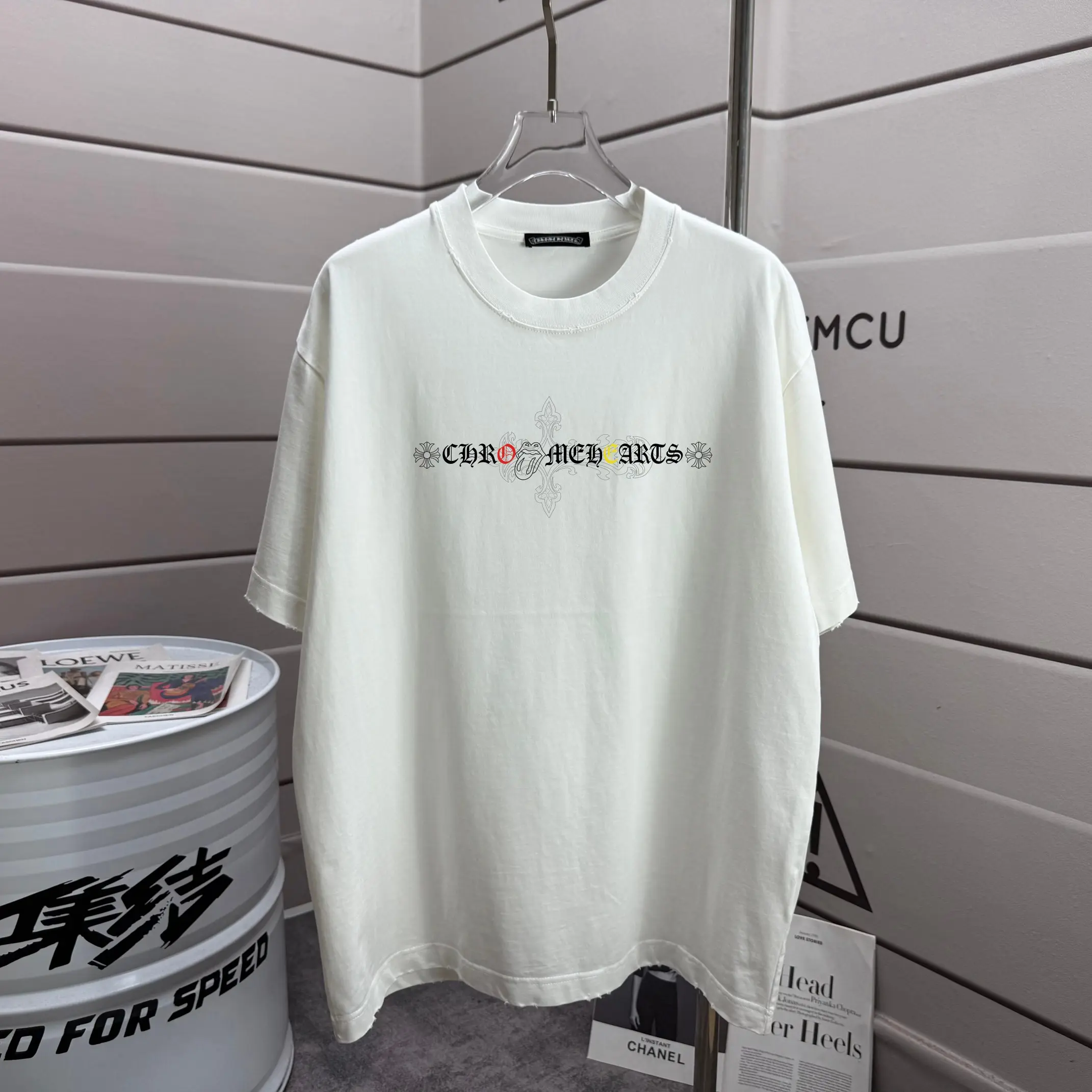 Distressed Graphic Print Cotton T-Shirt D16012856 — view 2