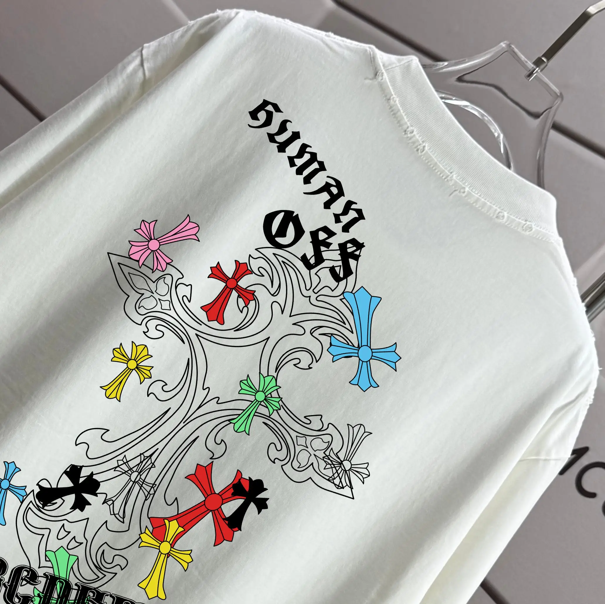 Distressed Graphic Print Cotton T-Shirt D16012856 — view 3