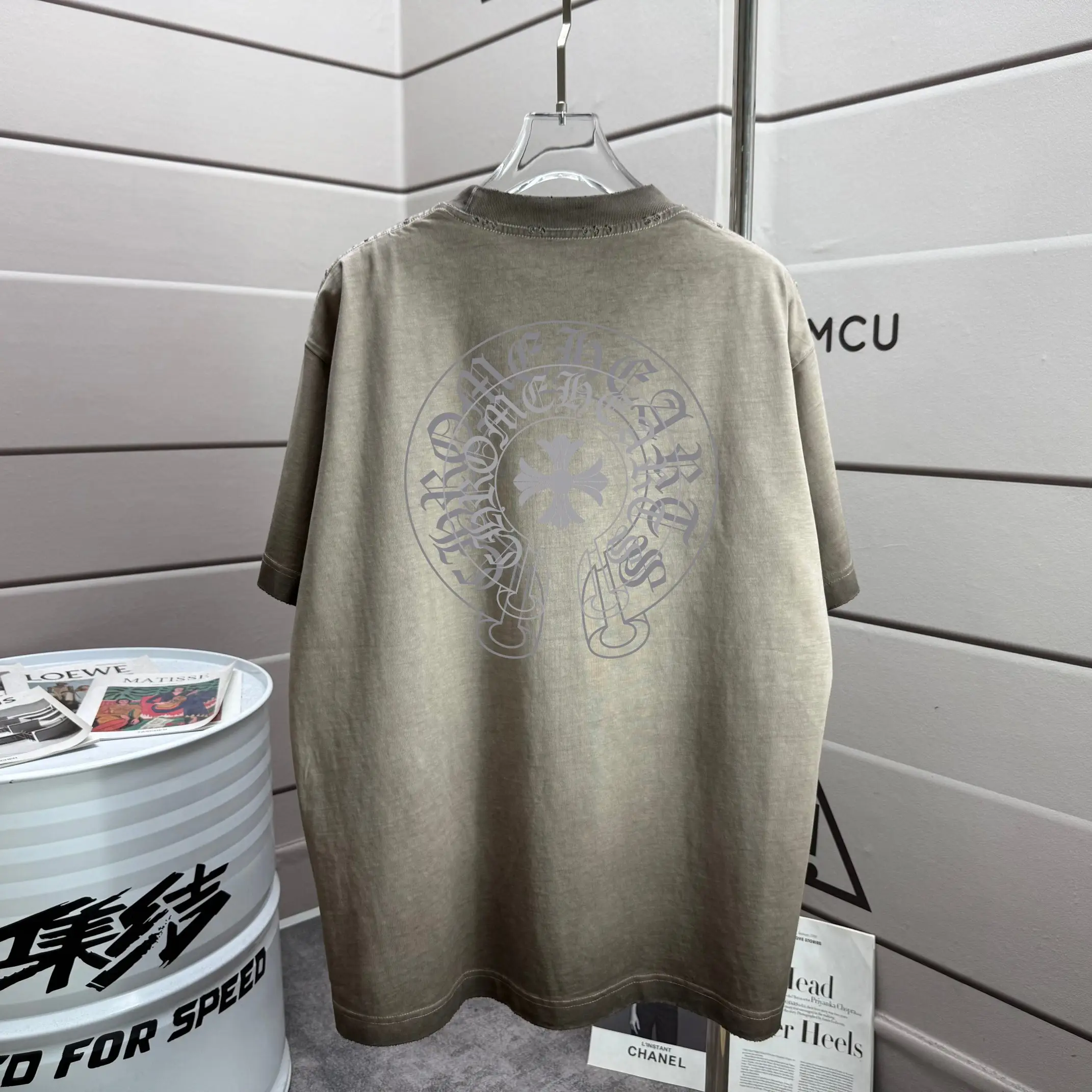 Logo Print Washed Cotton T-Shirt D16012875