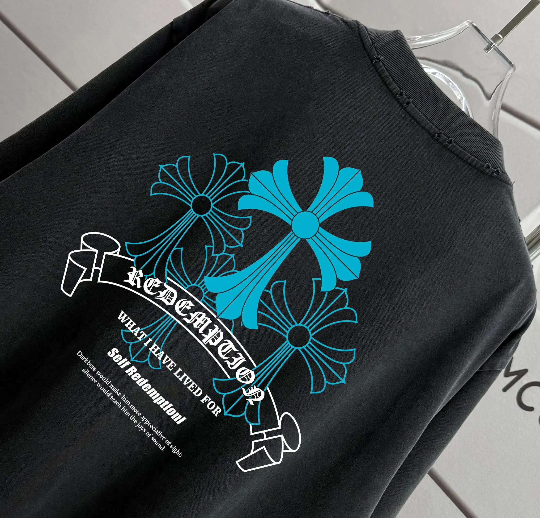 Distressed Graphic Print Cotton T-Shirt D16012853 — view 3
