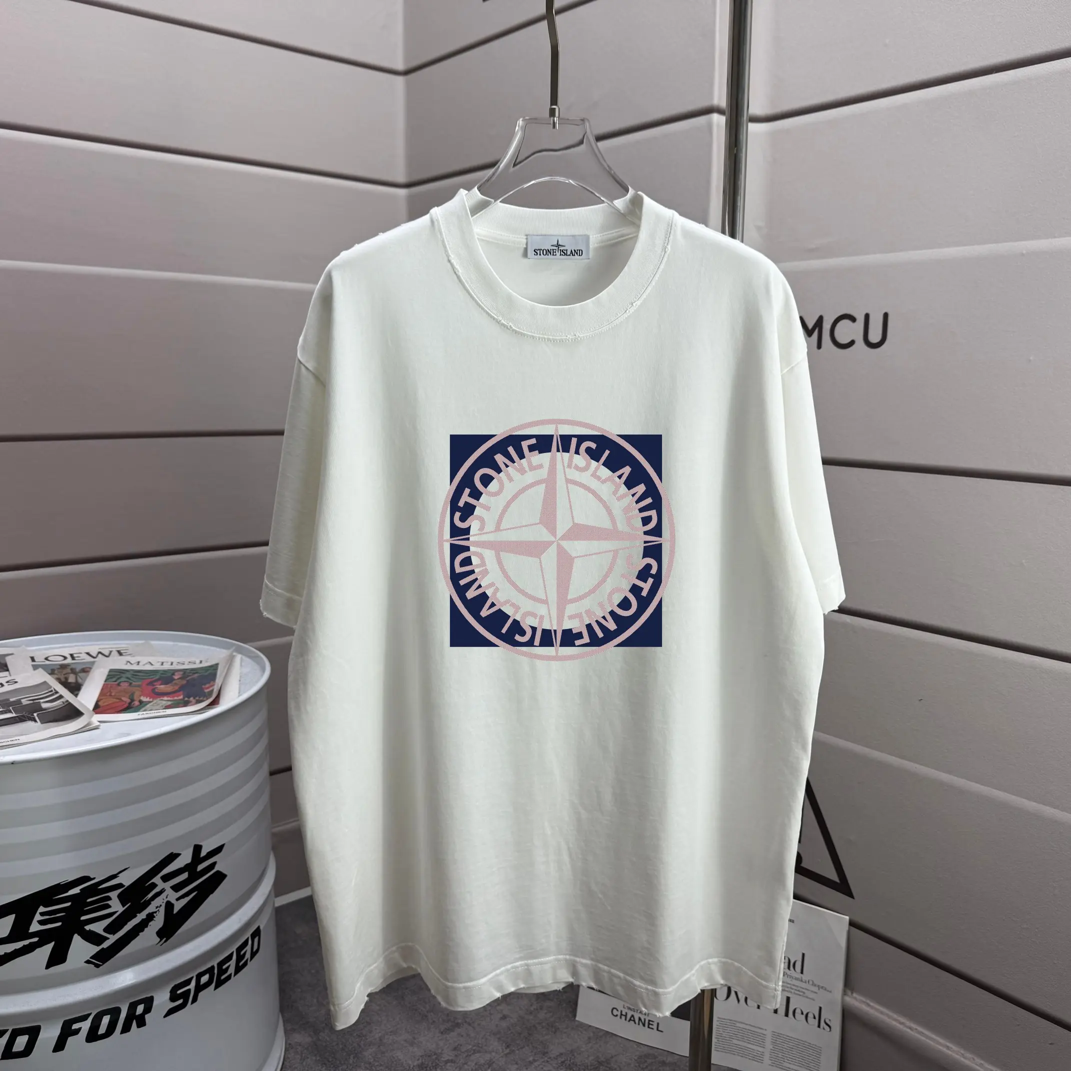Compass Logo Graphic Cotton T-Shirt D16012895