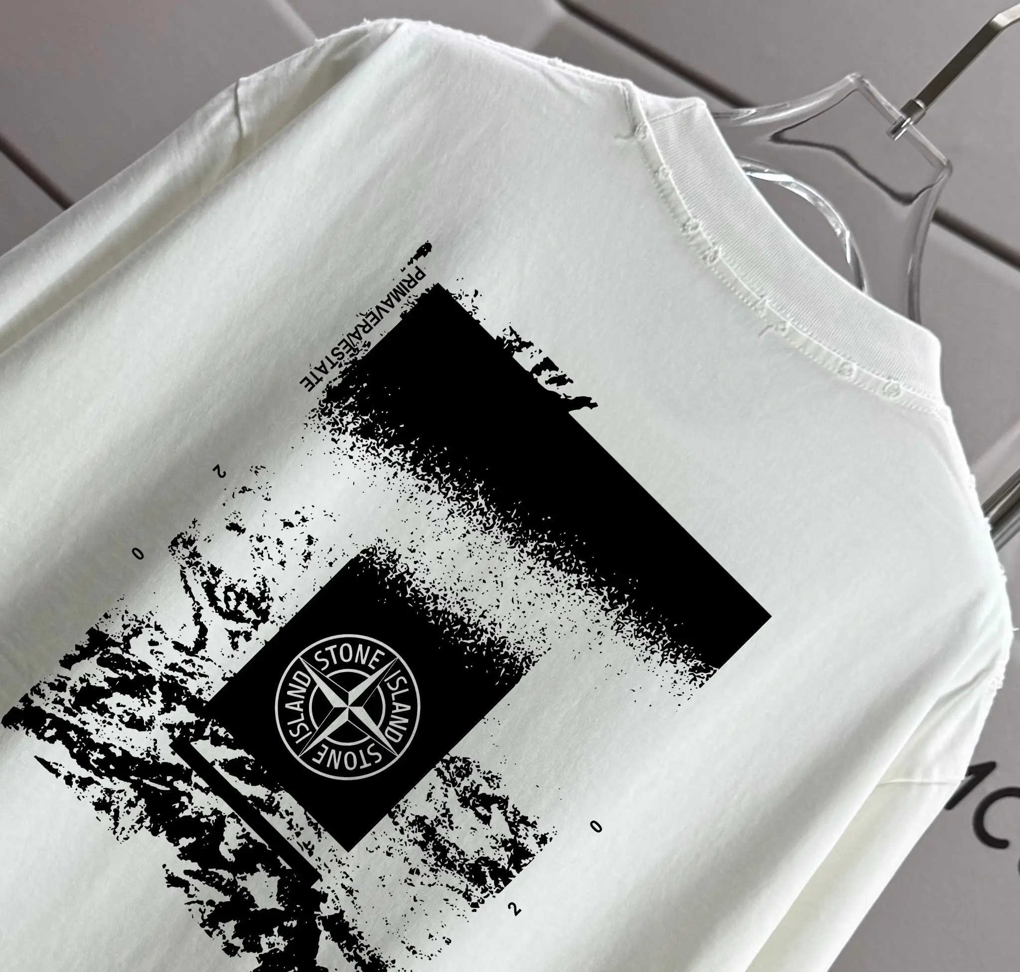 Distressed Graphic Print Cotton T-Shirt D16012876 — view 3