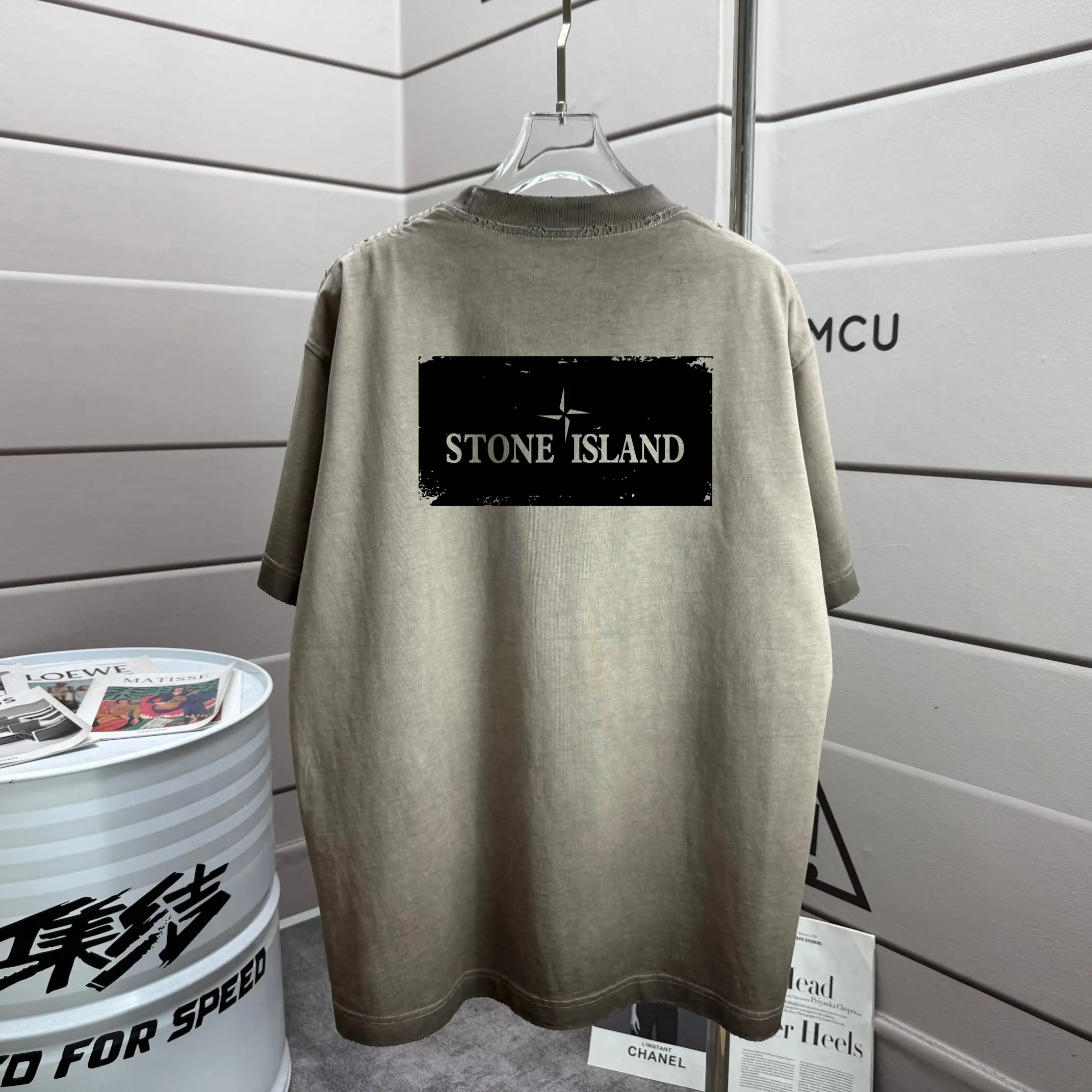 Logo Print Distressed Cotton T-Shirt D16012883 — view 2