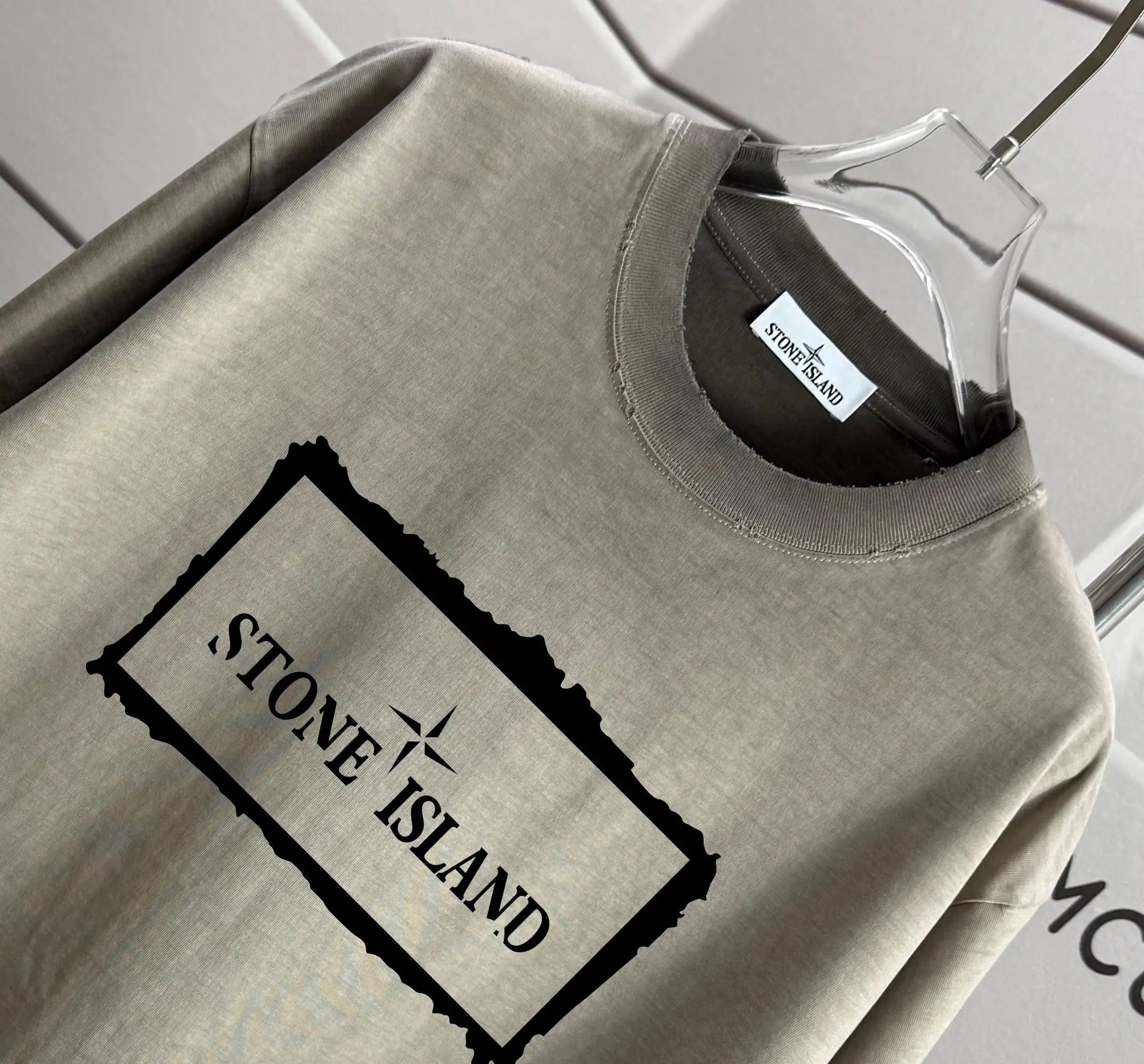 Logo Print Distressed Cotton T-Shirt D16012883 — view 3