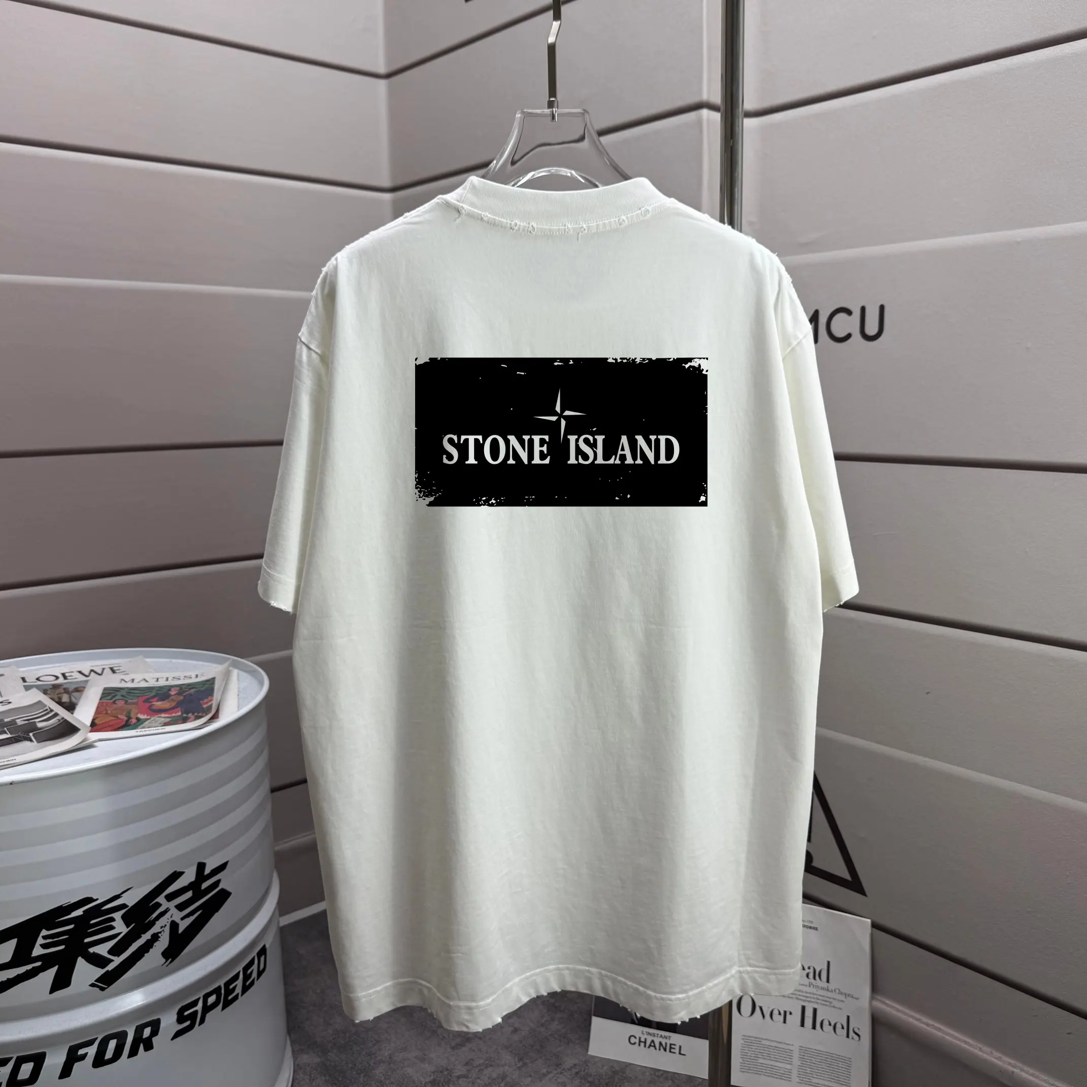 Logo Print Distressed Cotton T-Shirt D16012880 — view 2