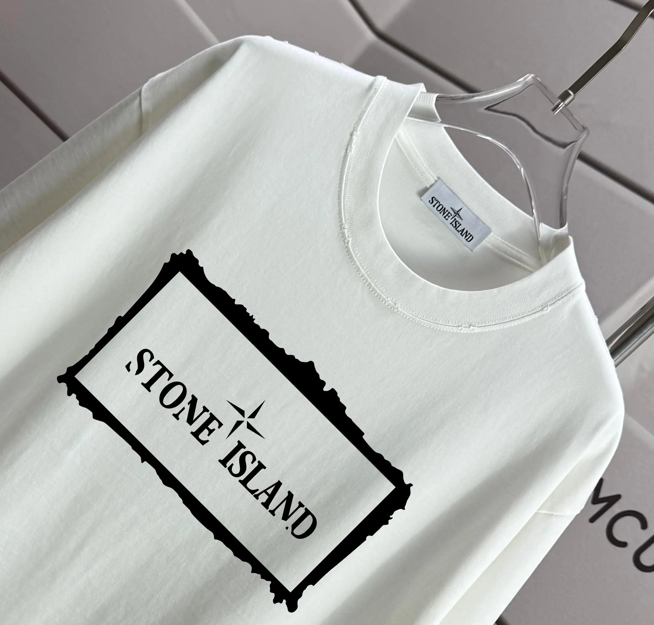 Logo Print Distressed Cotton T-Shirt D16012880 — view 3