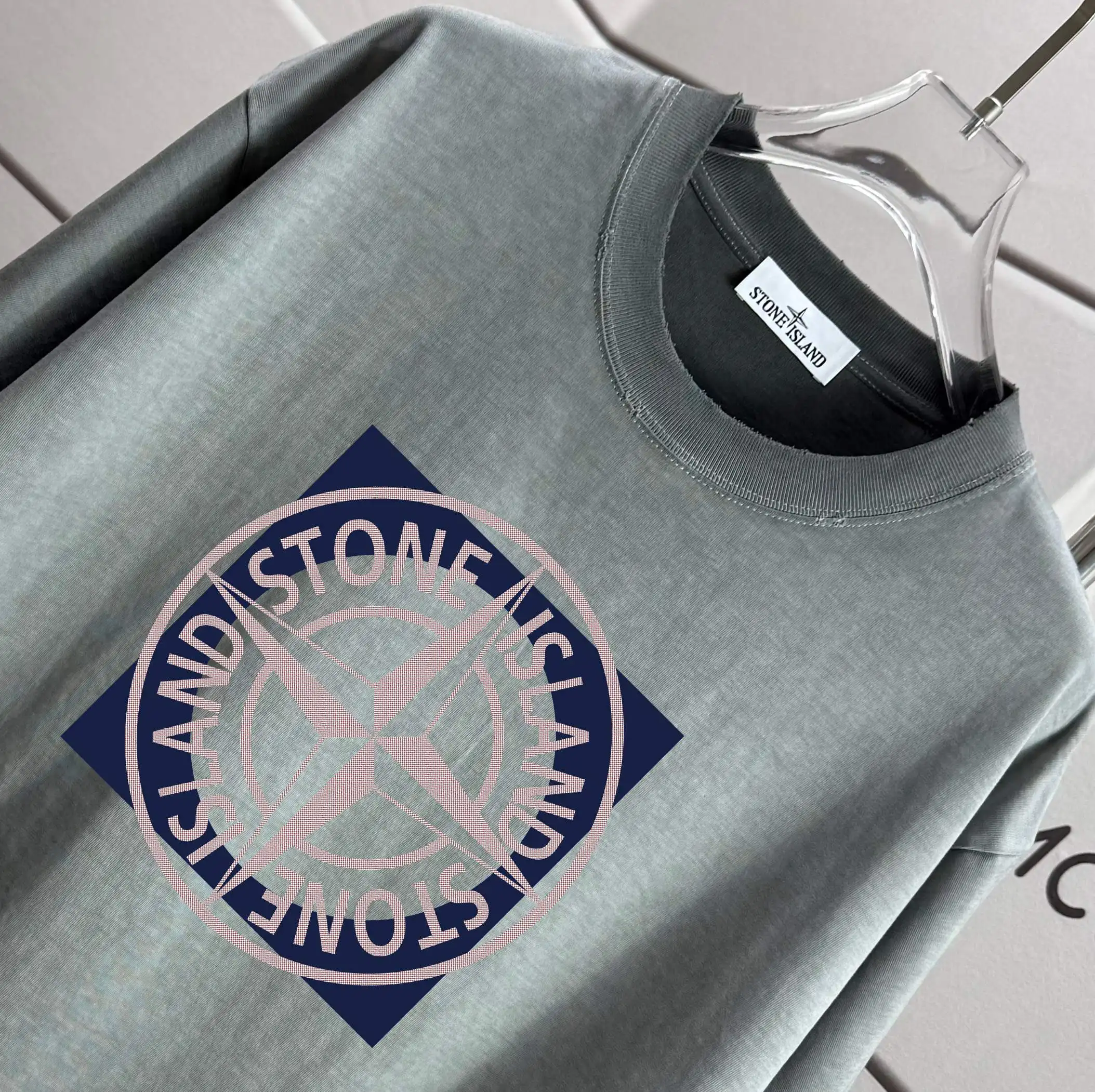 Logo Print Washed Cotton T-Shirt D16012897 — view 3