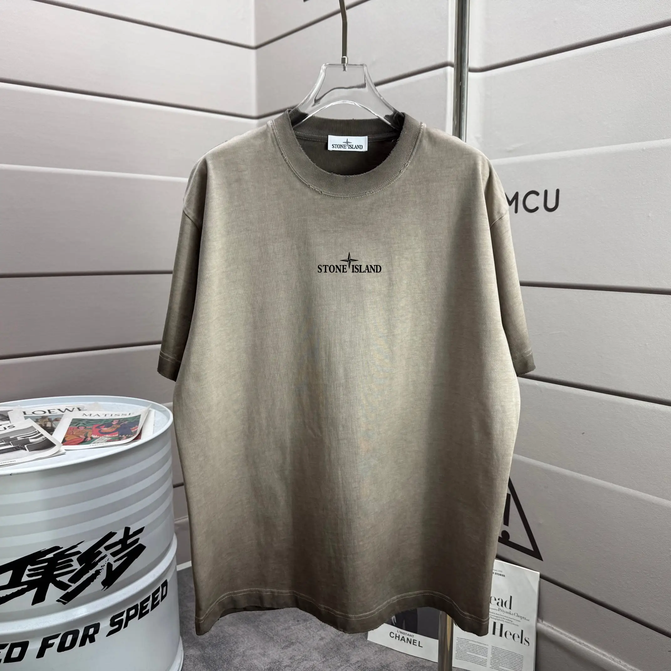 Distressed Graphic Print Cotton T-Shirt D16012879 — view 2