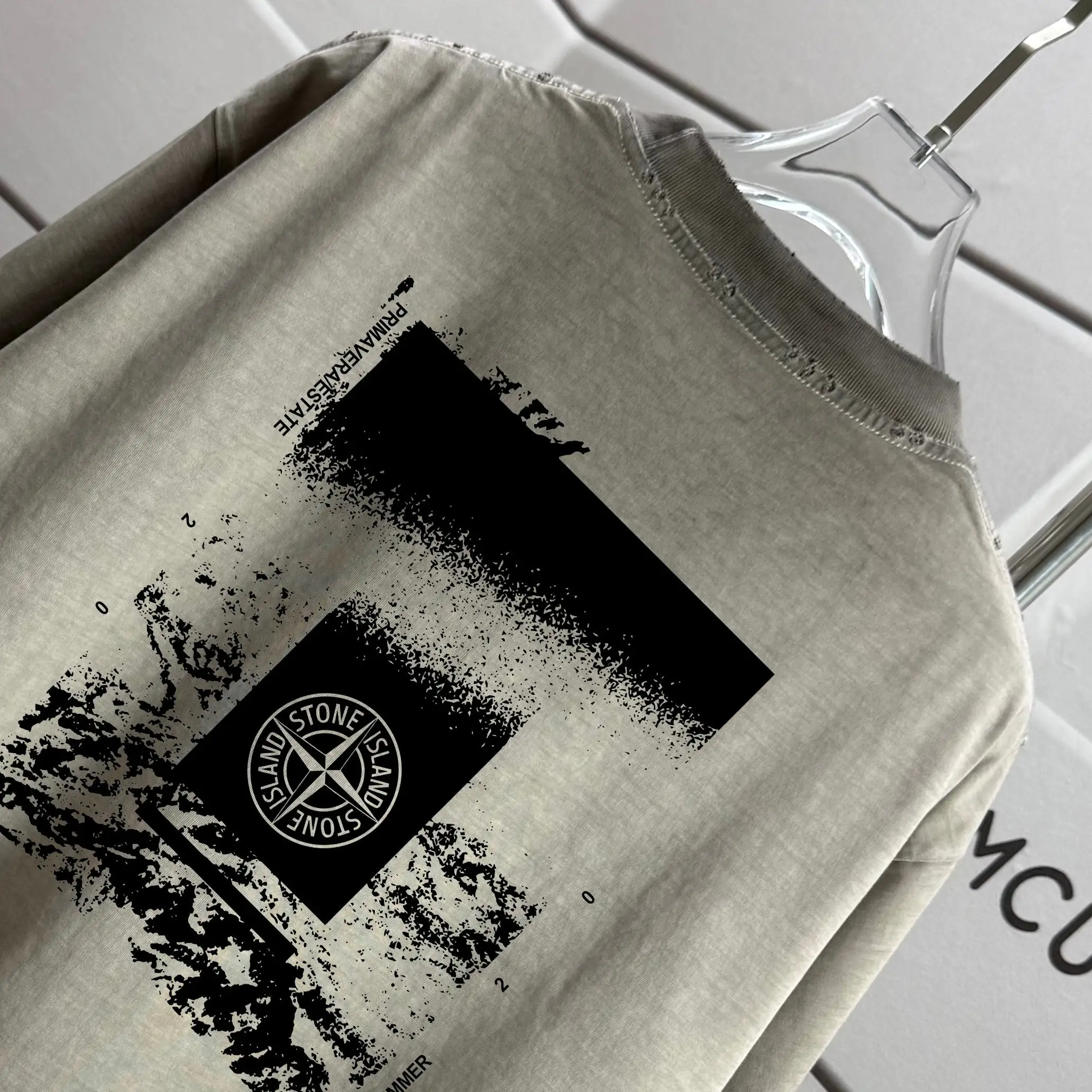 Distressed Graphic Print Cotton T-Shirt D16012879 — view 3