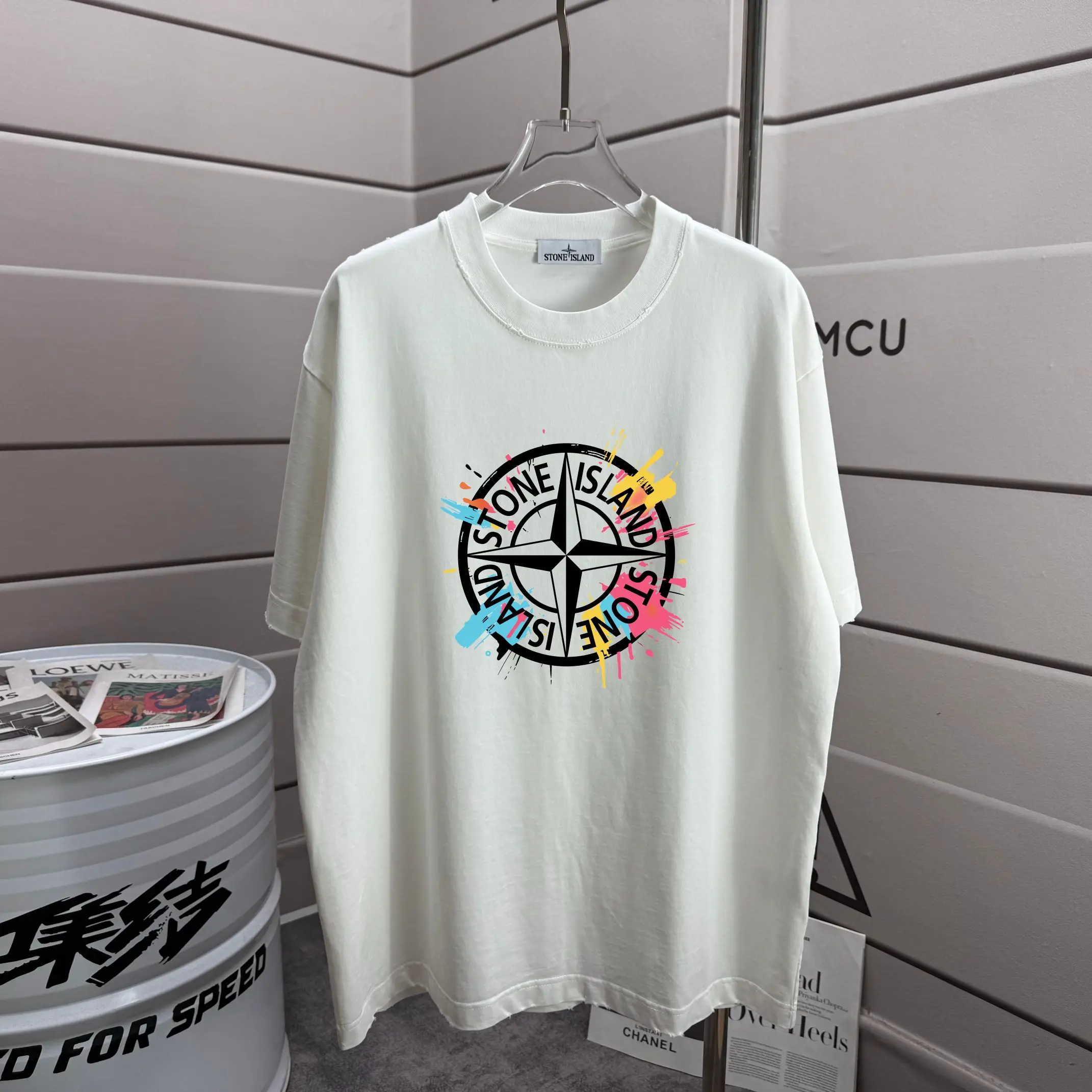 Compass Logo Graphic Cotton T-Shirt D16012899