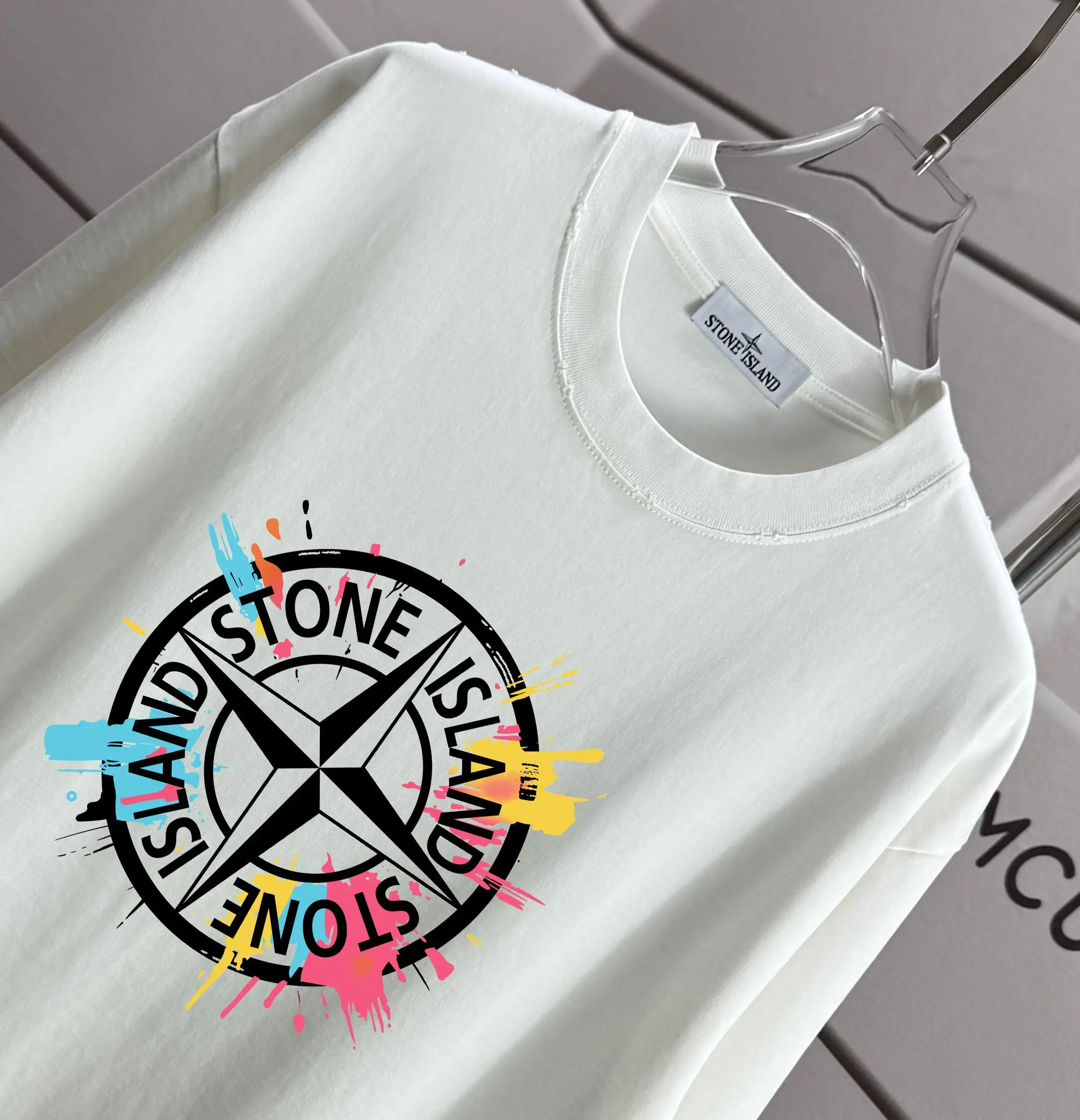 Compass Logo Graphic Cotton T-Shirt D16012899 — view 3