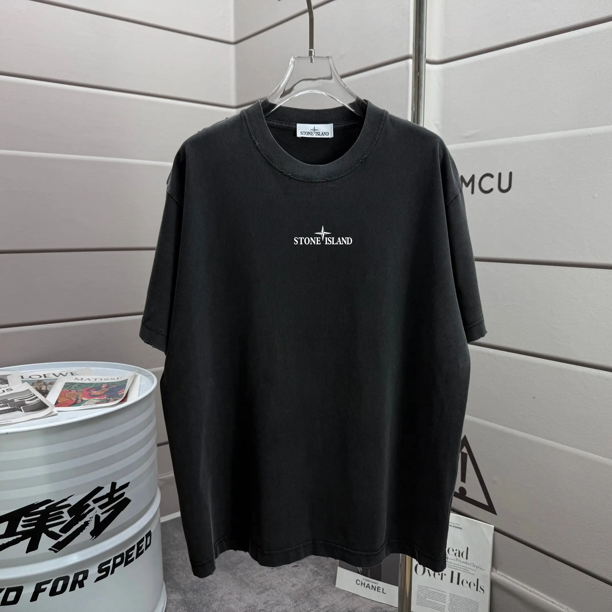 Stone Island Distressed Graphic Print T-Shirt D16012877 — view 2