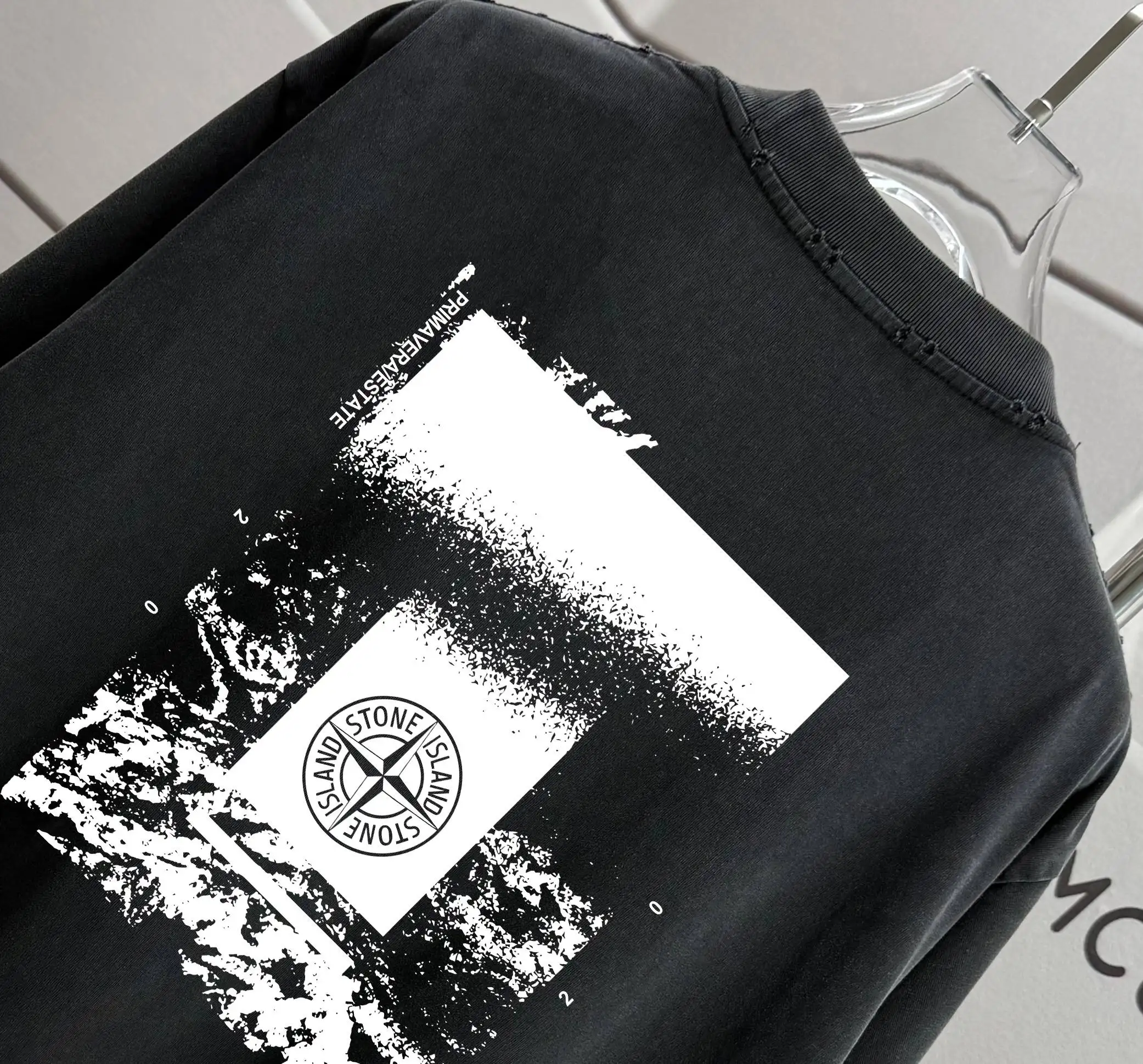 Stone Island Distressed Graphic Print T-Shirt D16012877 — view 3
