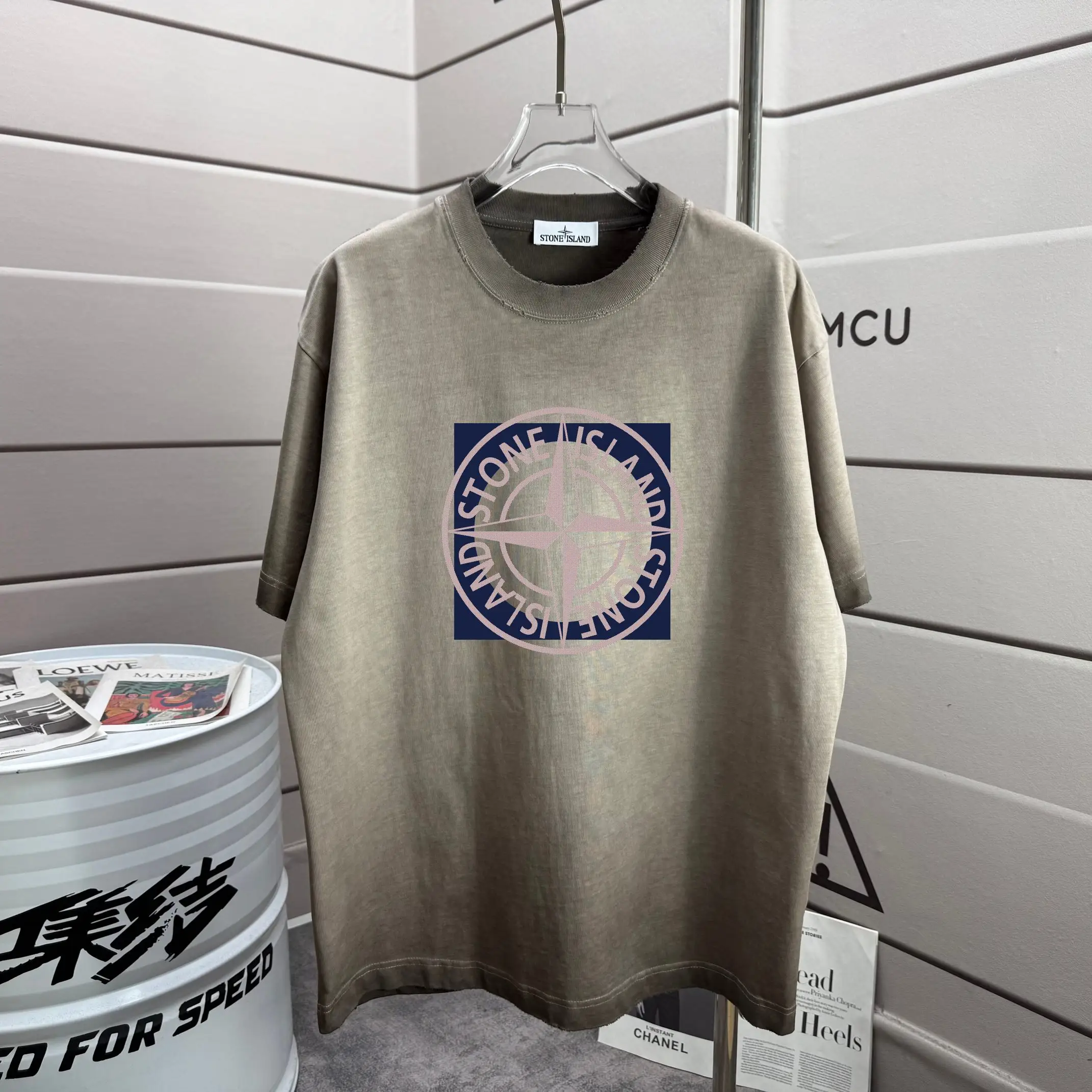 Logo Print Washed Cotton T-Shirt D16012898