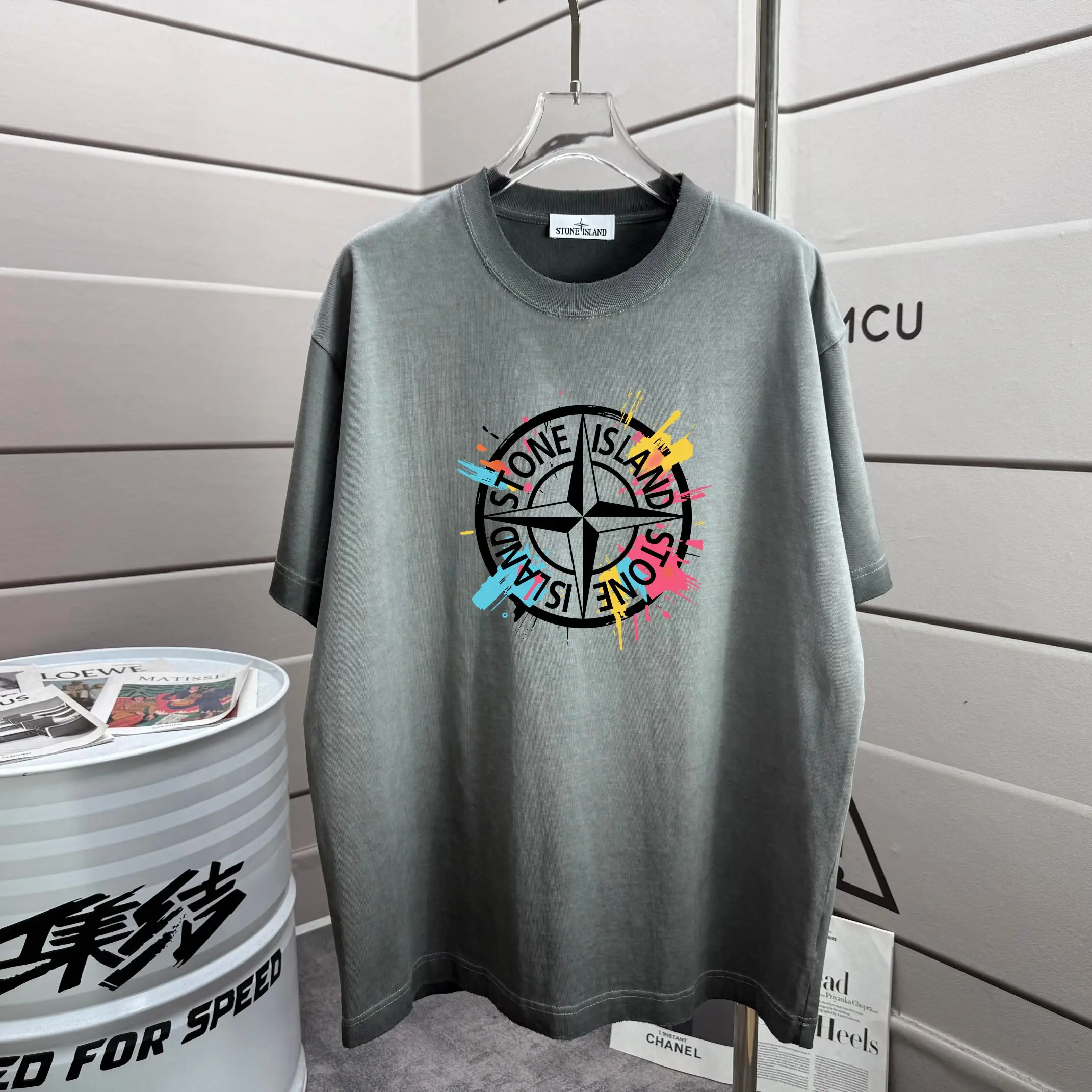 Compass Logo Graphic Cotton T-Shirt D16012901