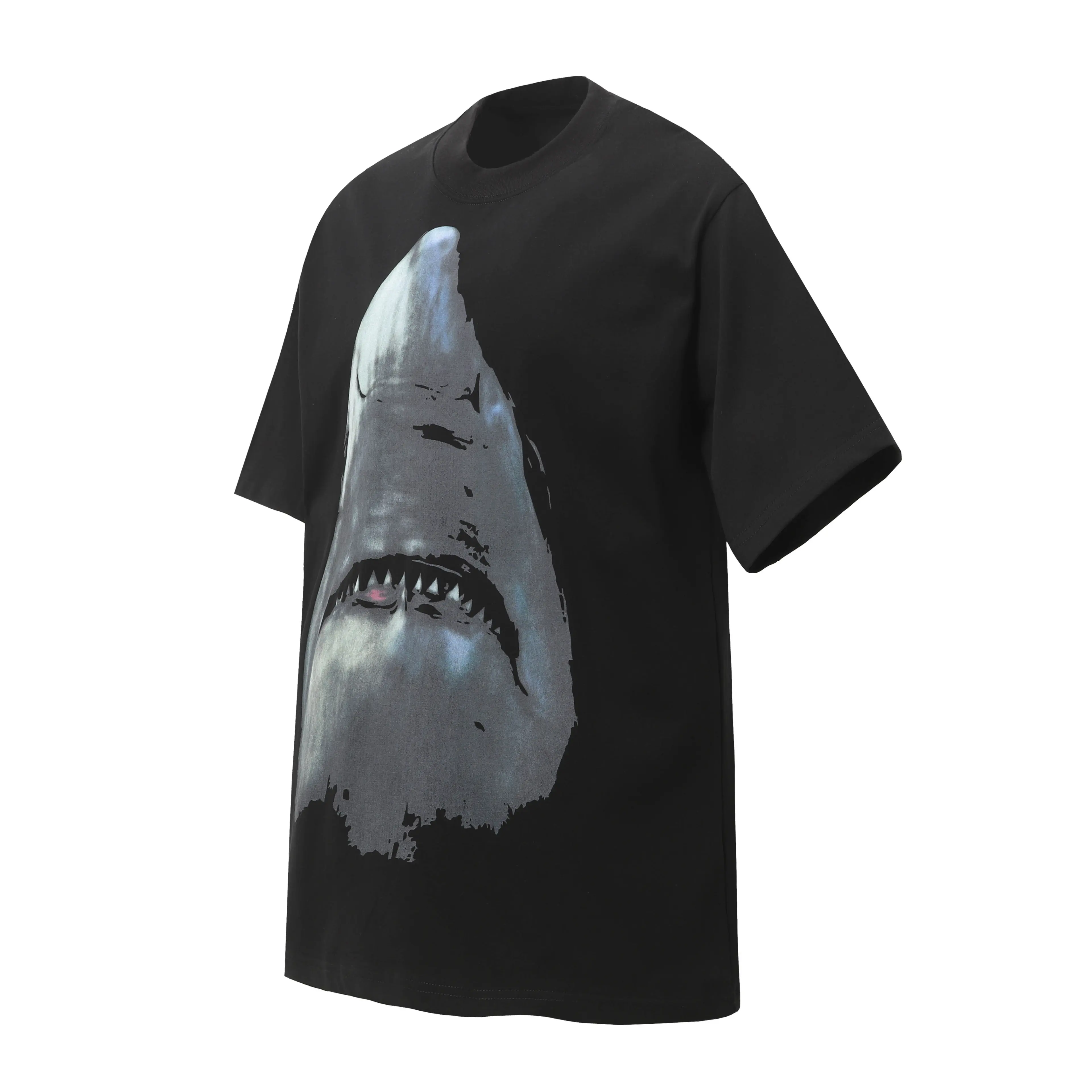 Shark Print Oversized Cotton T-Shirt D6013710