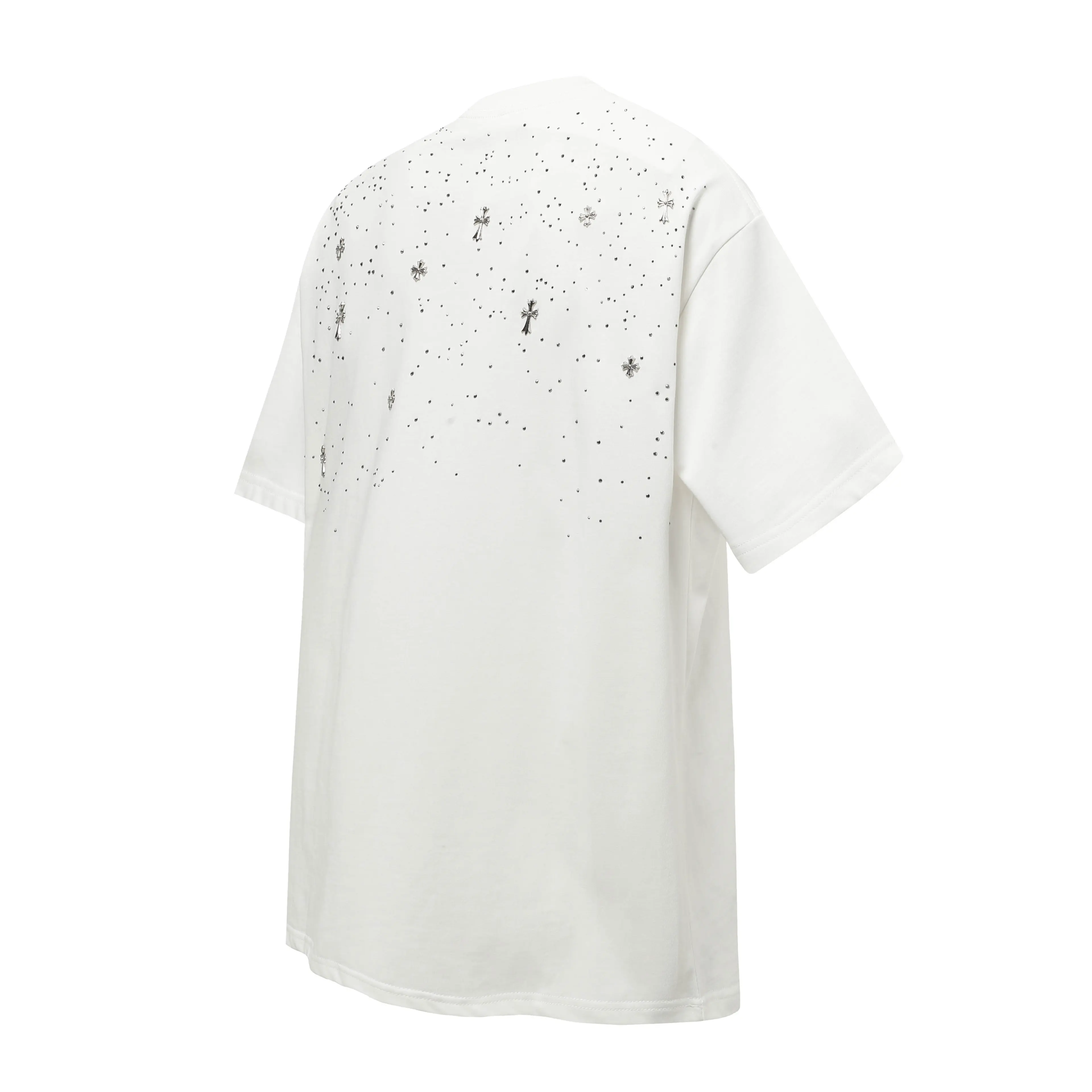 Rhinestone Cross Embellished Oversized T-Shirt D10513643 — view 2