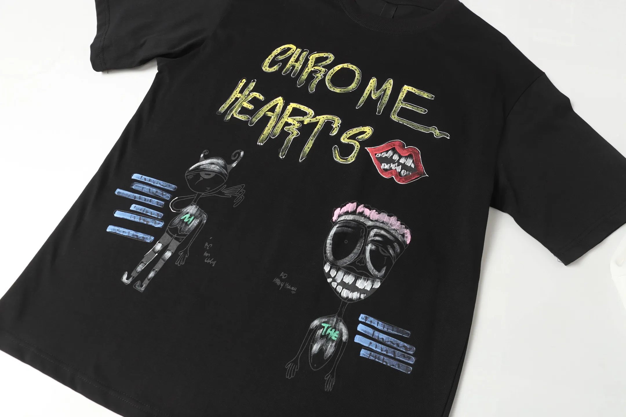Graffiti Print Oversized Cotton T-Shirt D10513629 — view 4