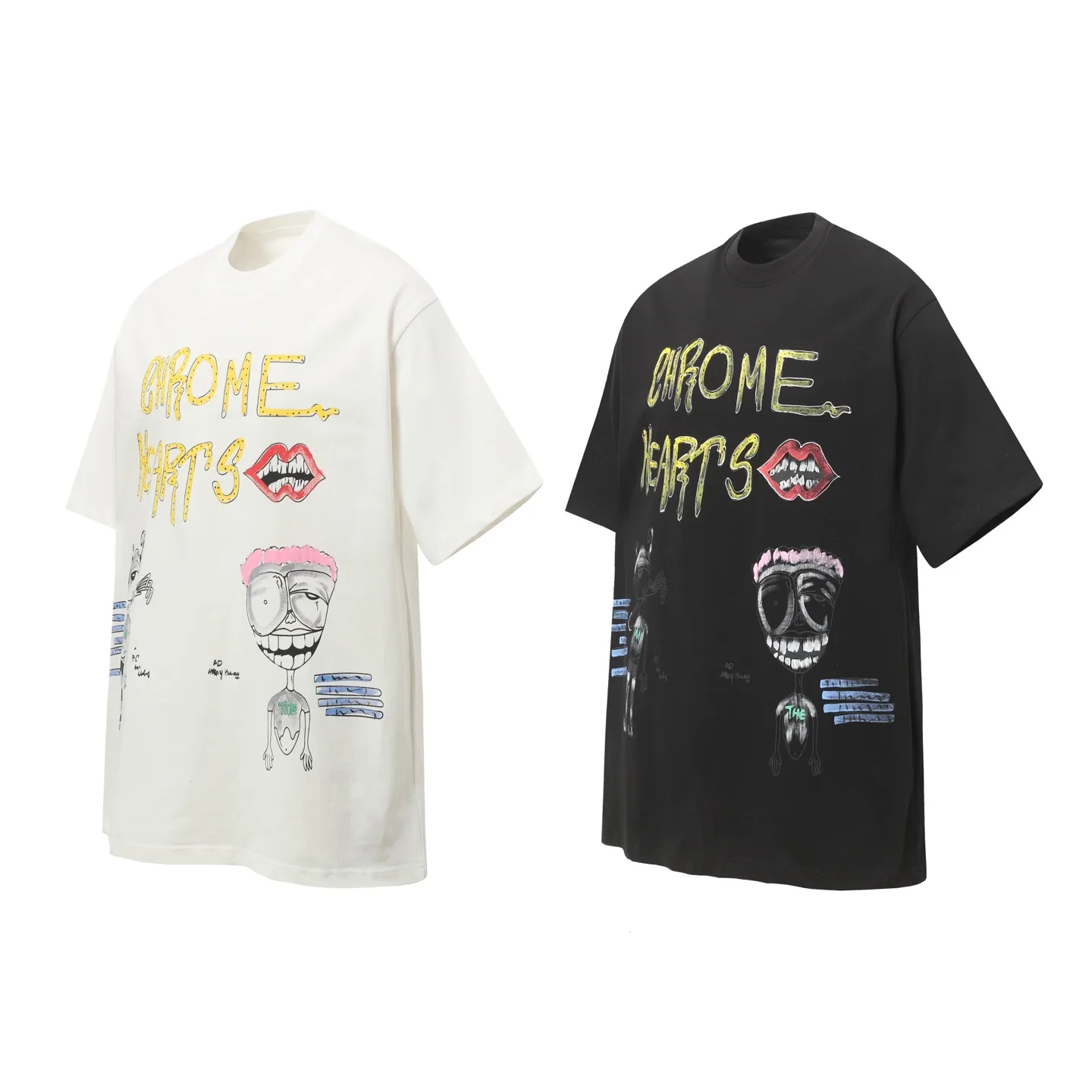 Graffiti Print Cotton T-Shirt D10513630