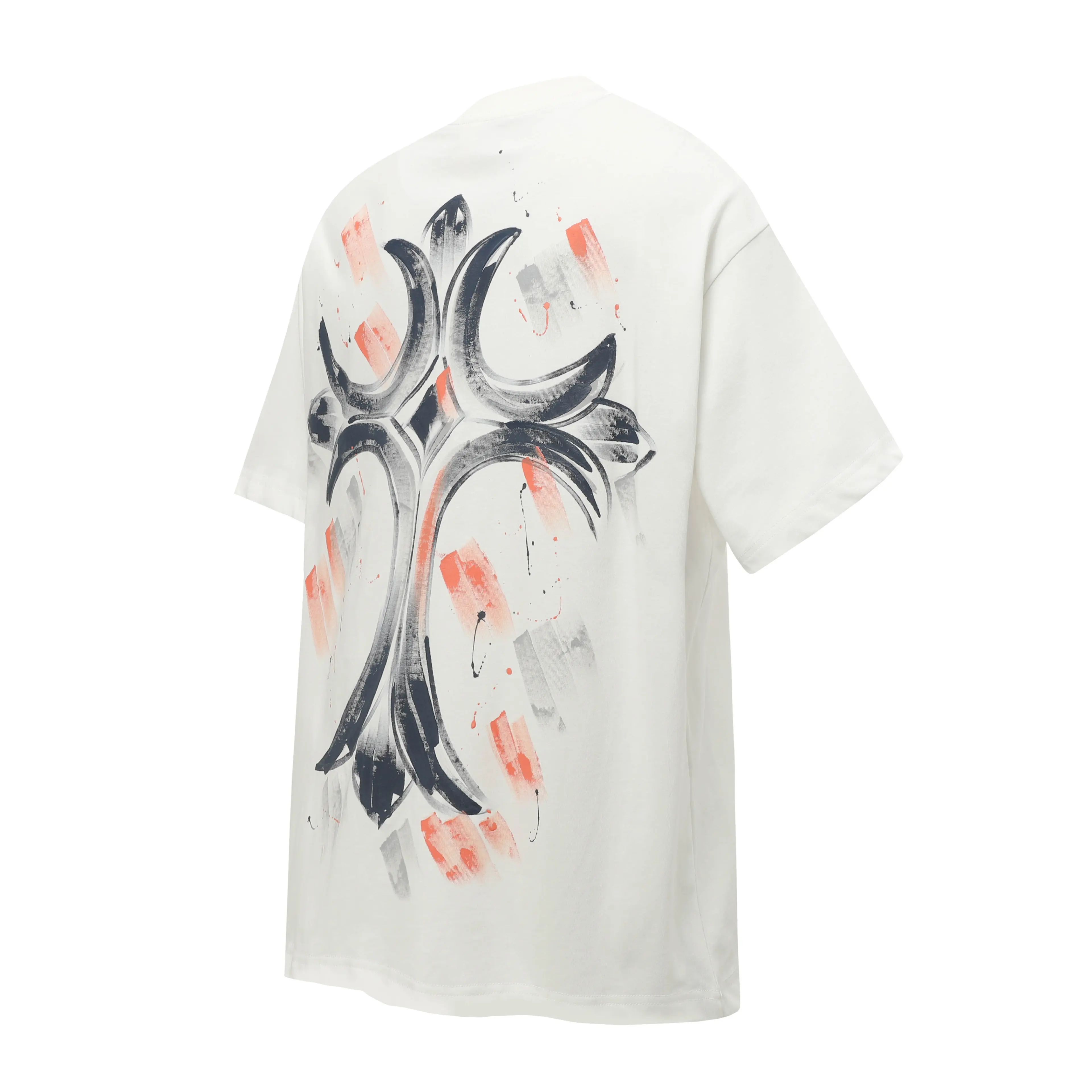 Hand-Painted Cross Graphic T-Shirt D10513626 — view 2