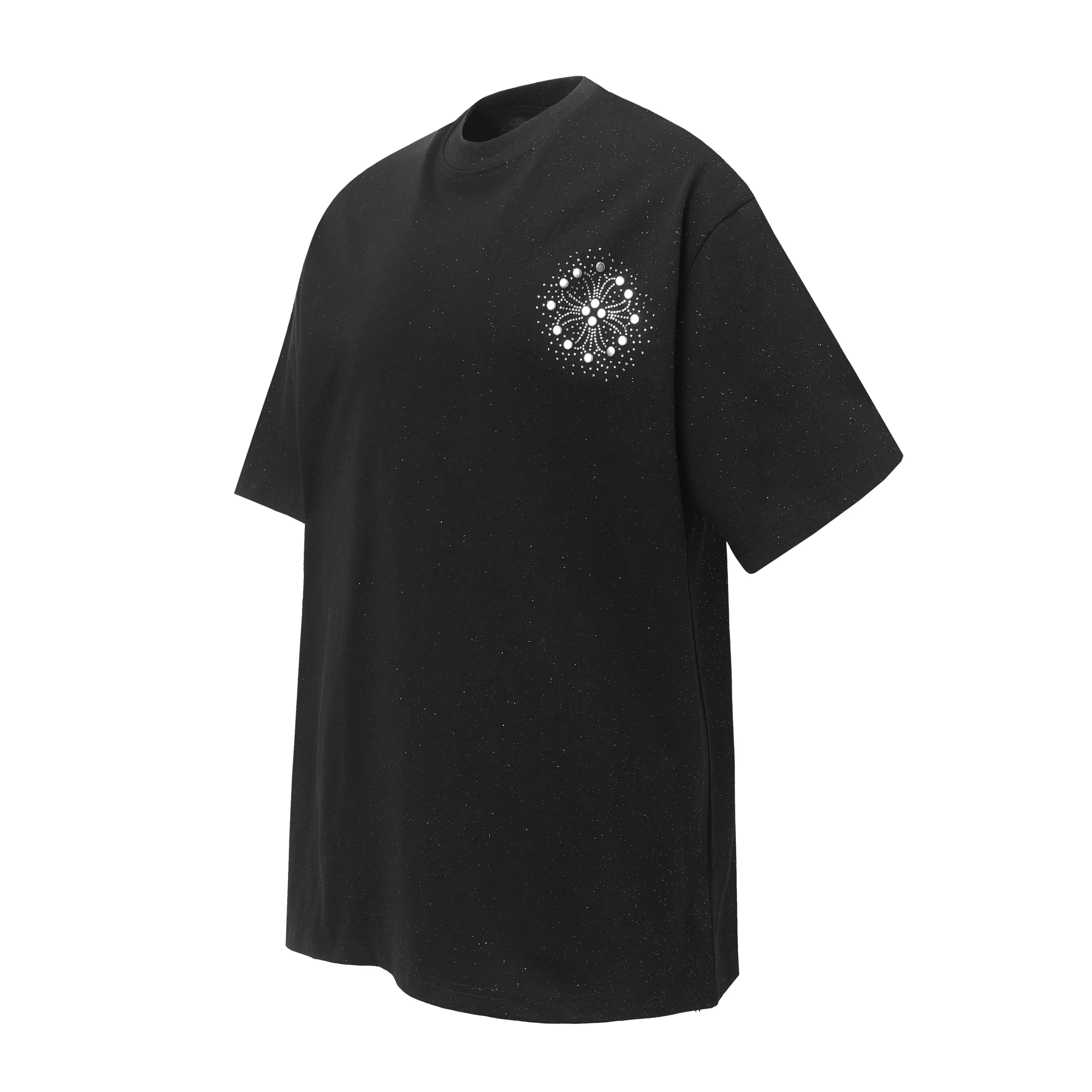 Rhinestone Horseshoe Logo Cotton T-Shirt D10013559 — view 2