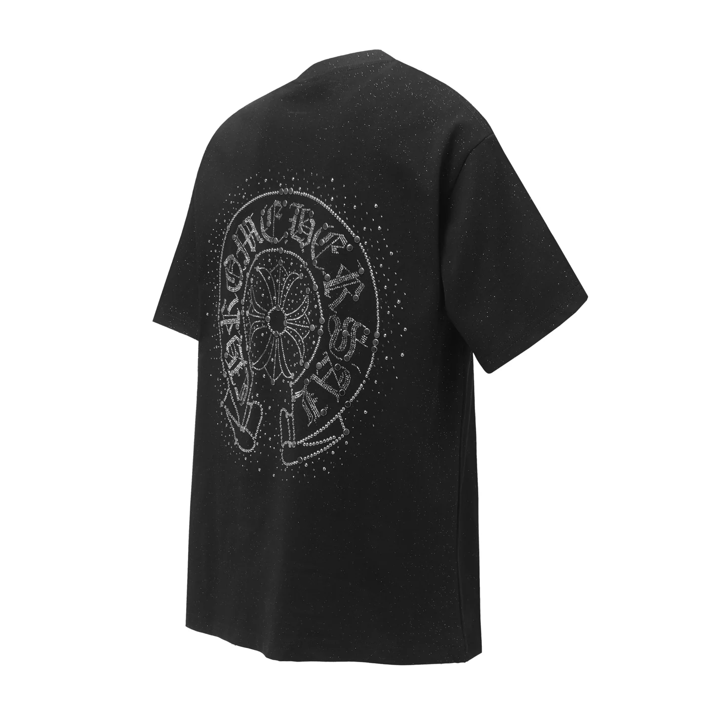 Rhinestone Horseshoe Logo Cotton T-Shirt D10013559 — view 3