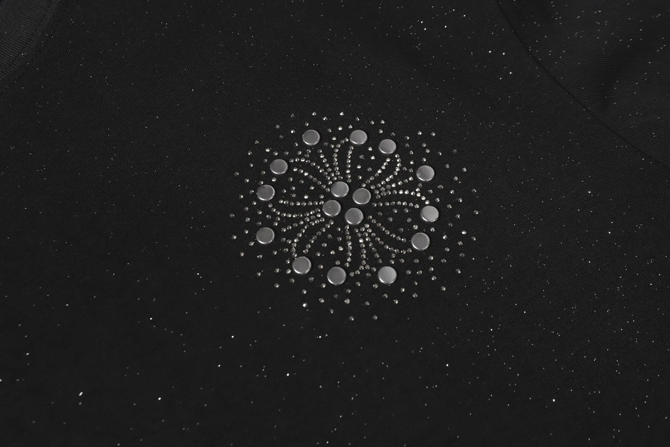 Rhinestone Horseshoe Logo Cotton T-Shirt D10013559 — view 4