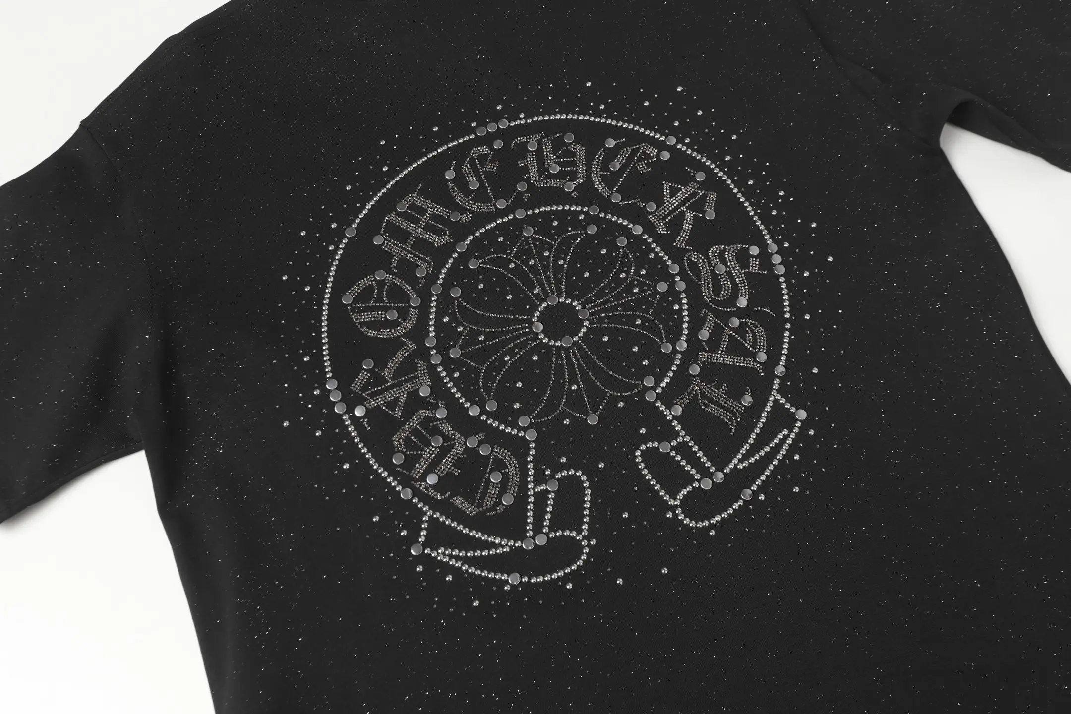 Rhinestone Horseshoe Logo Cotton T-Shirt D10013559 — view 5