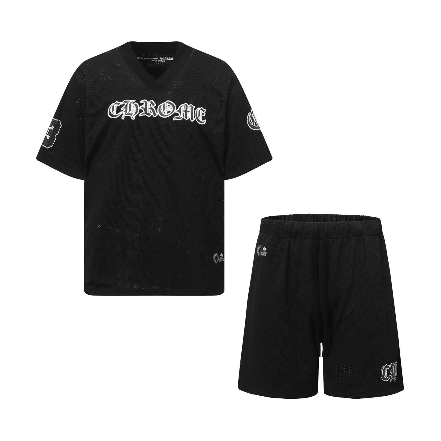 Logo-Print Mesh Hockey Jersey and Shorts Set D10013756