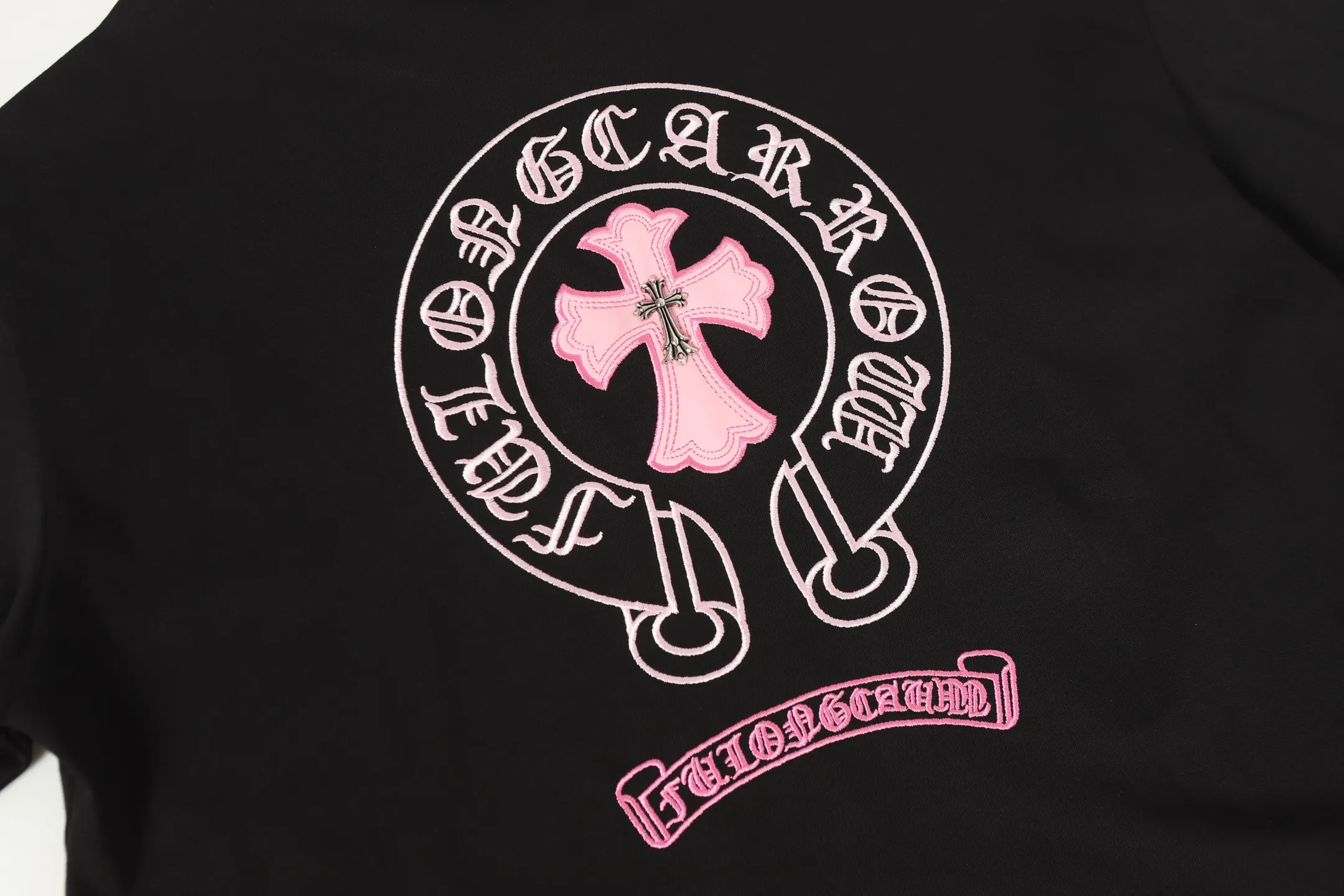 Embroidered Cross Patch Cotton T-Shirt D10013525 — view 9