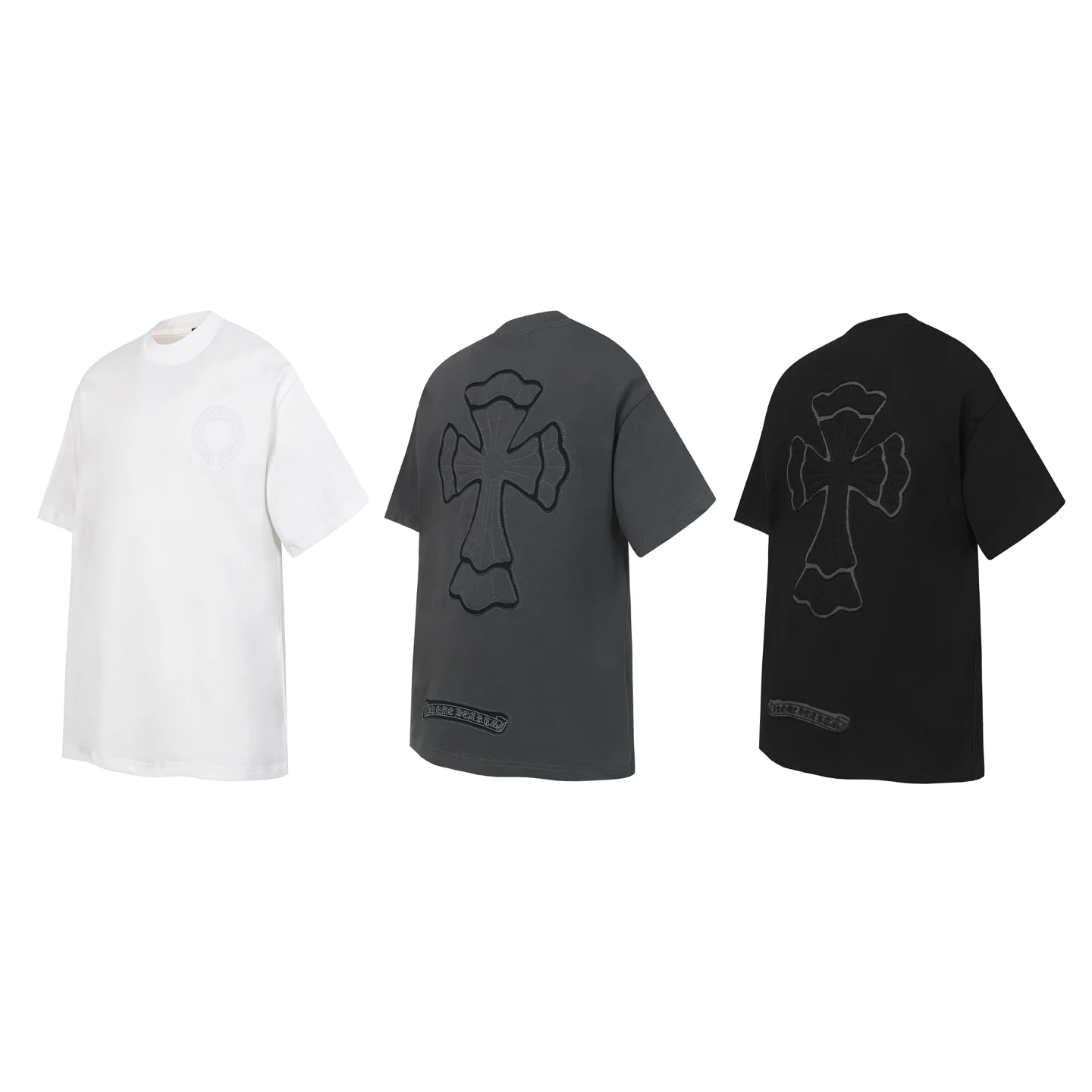 Embroidered Cross Patch Oversized T-Shirt D10013660